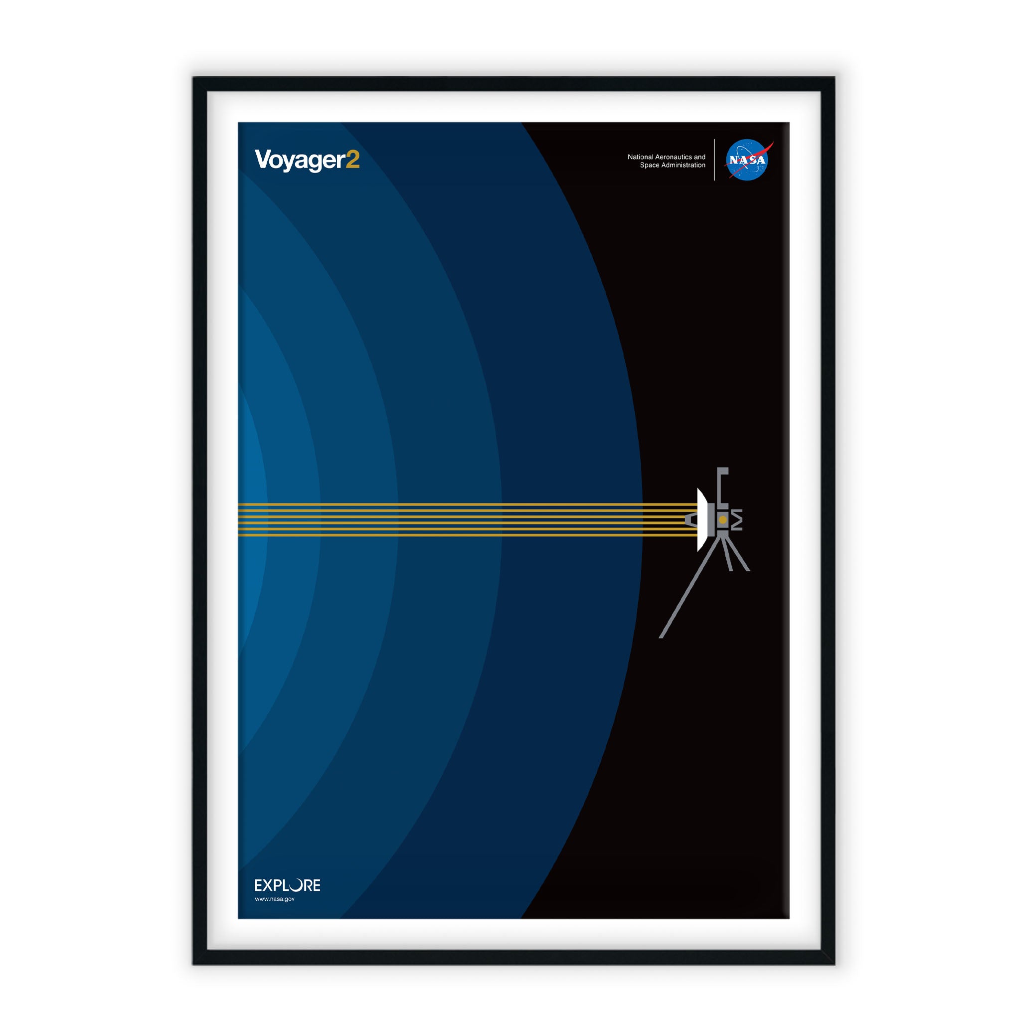 Voyager Interstellar Blue - NASA Poster