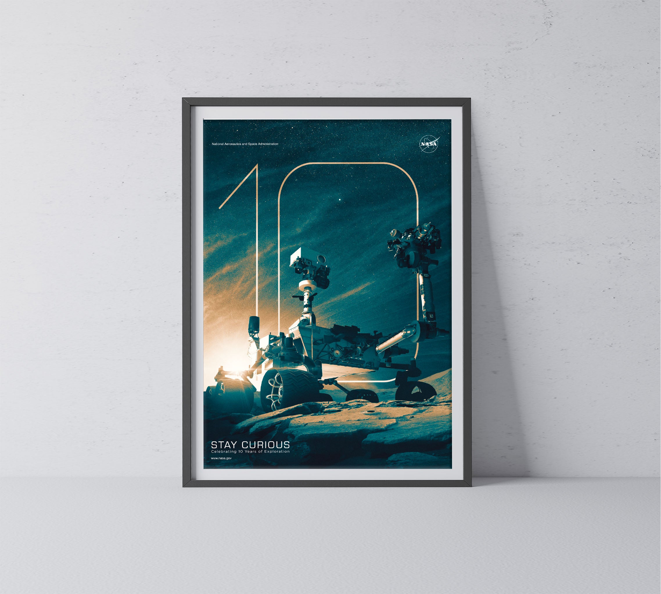 10 years of Curiosity on Mars - NASA Poster