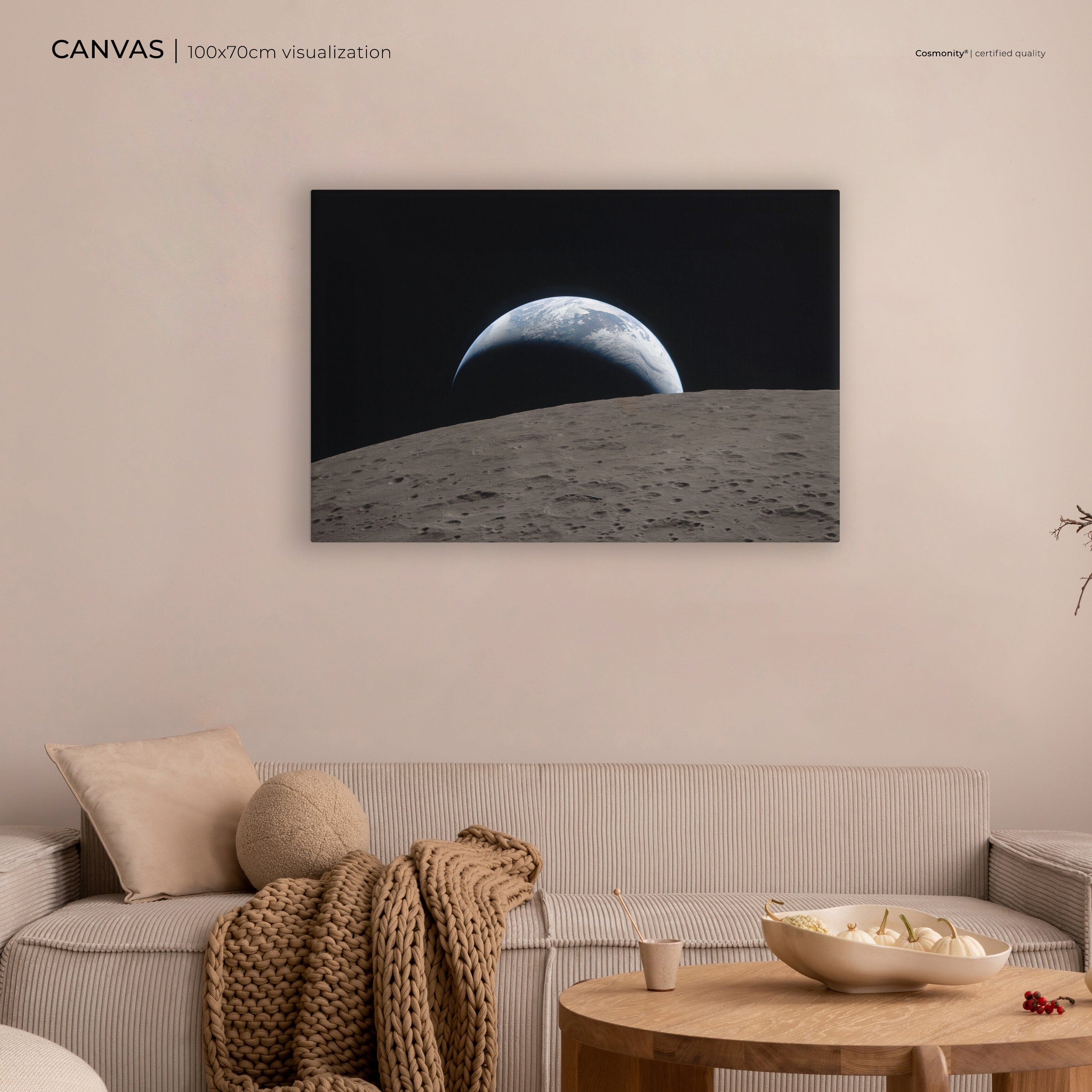 Earthset canvas room visualization