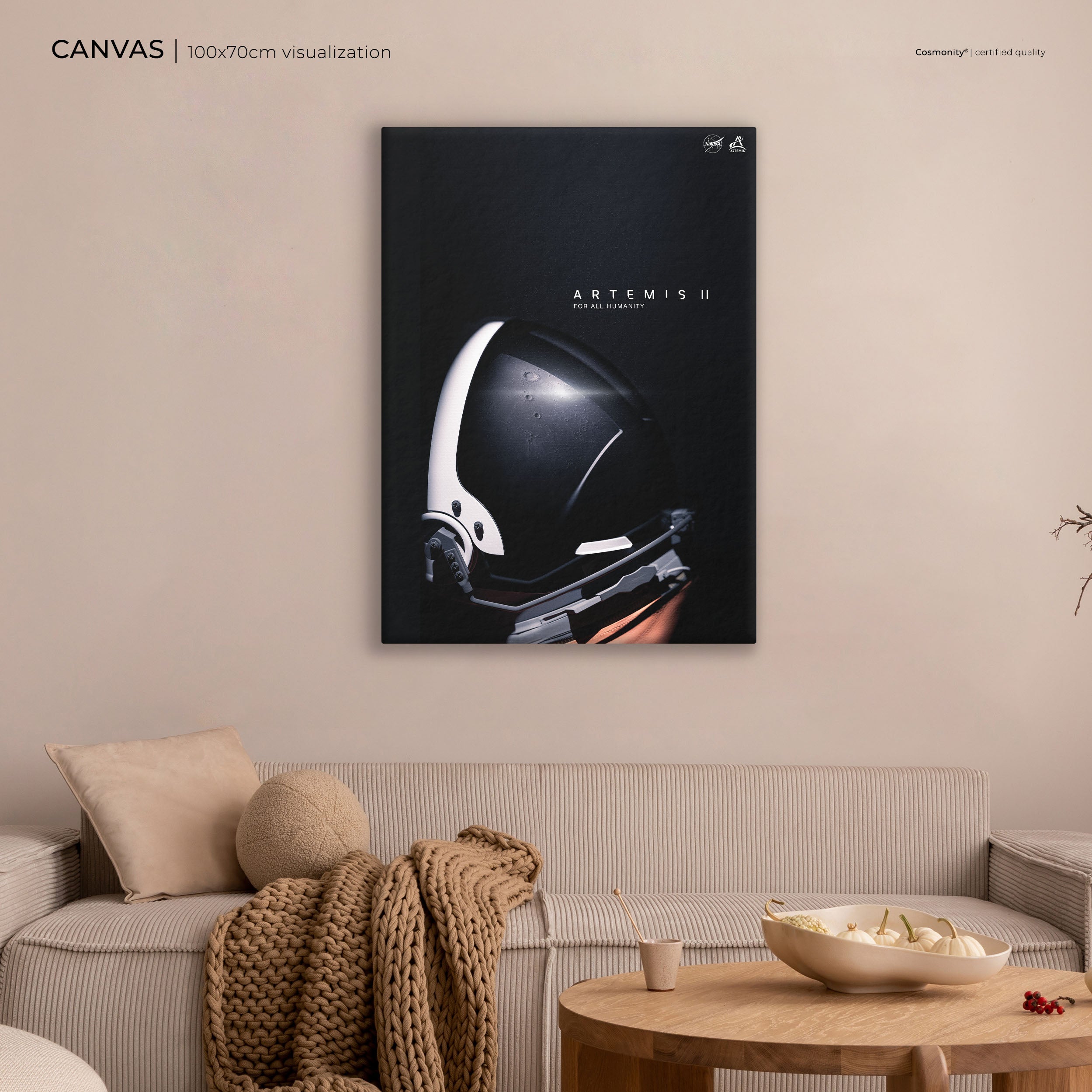 Artemis II Poster canvas room visualization