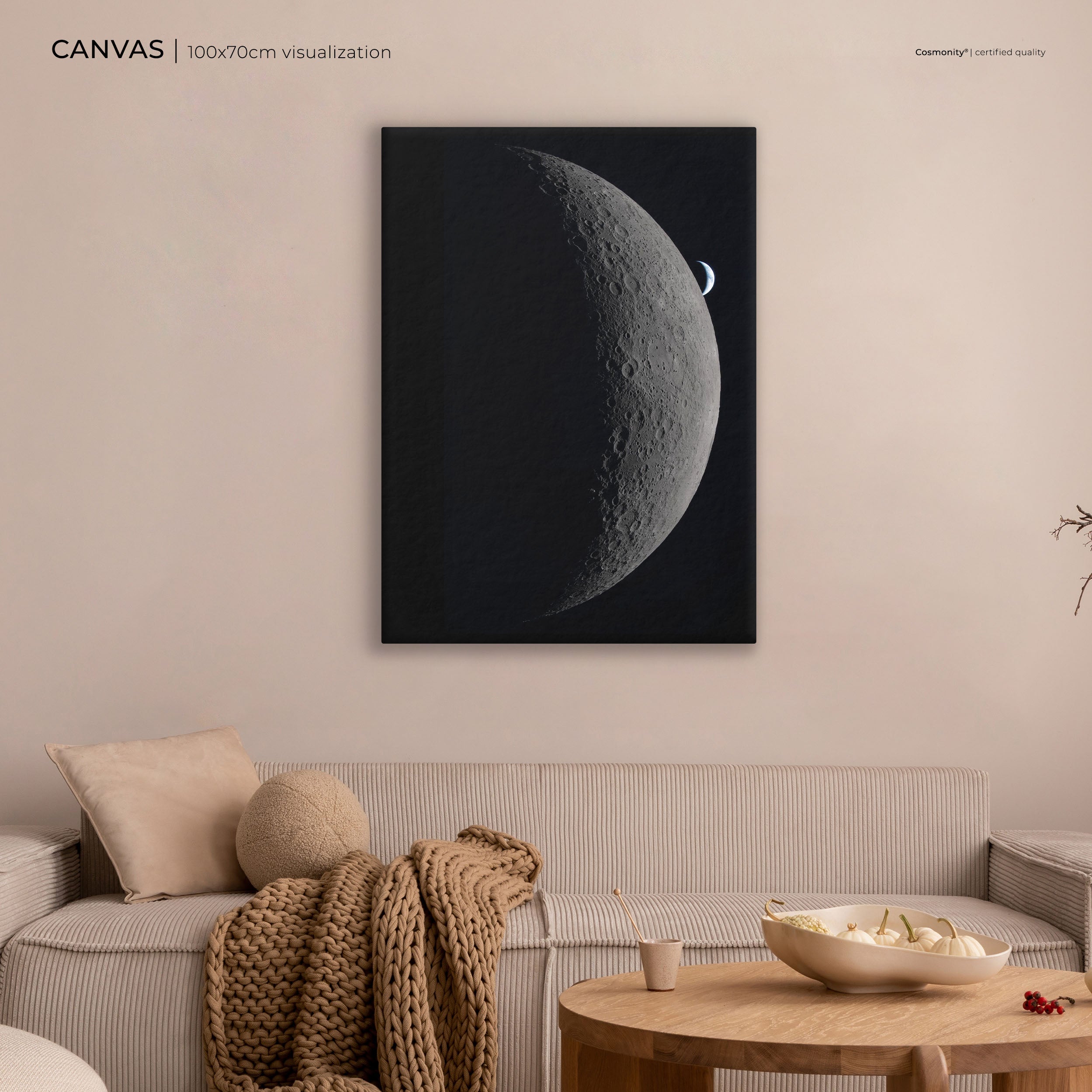 A New View of the Moon canvas room visualization