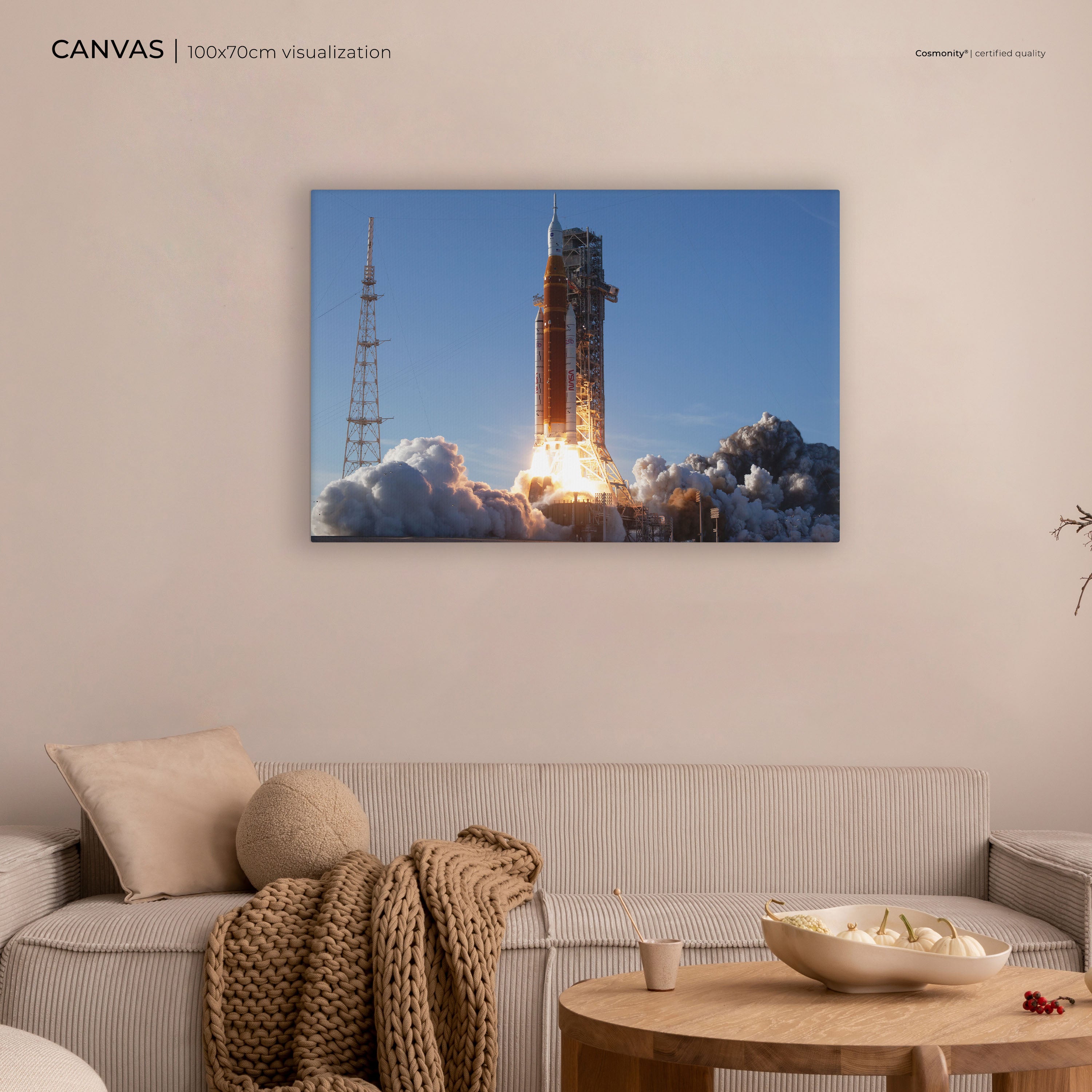Artemis II Launch canvas room visualization
