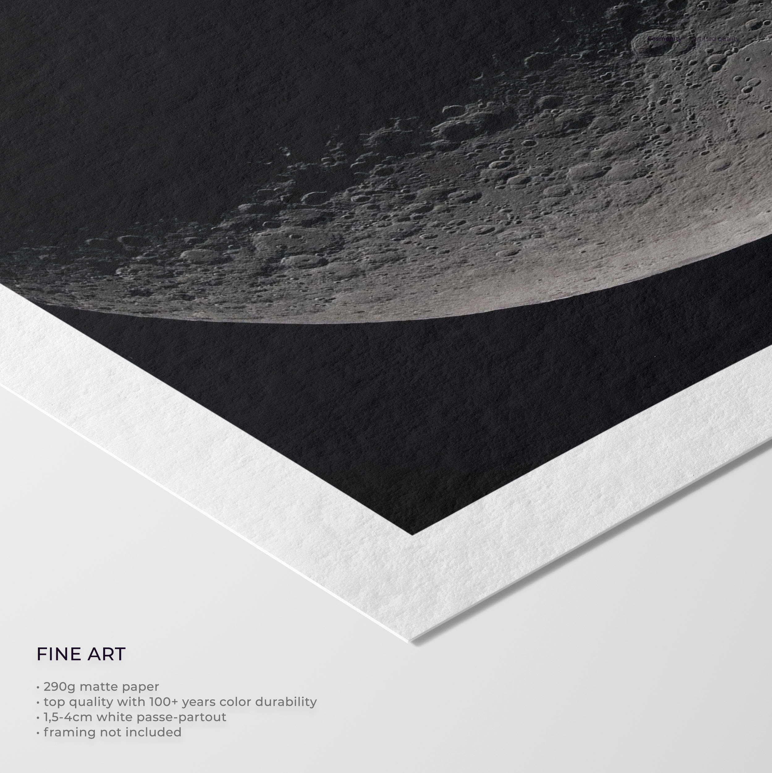 A New View of the Moon fine art print close-up
