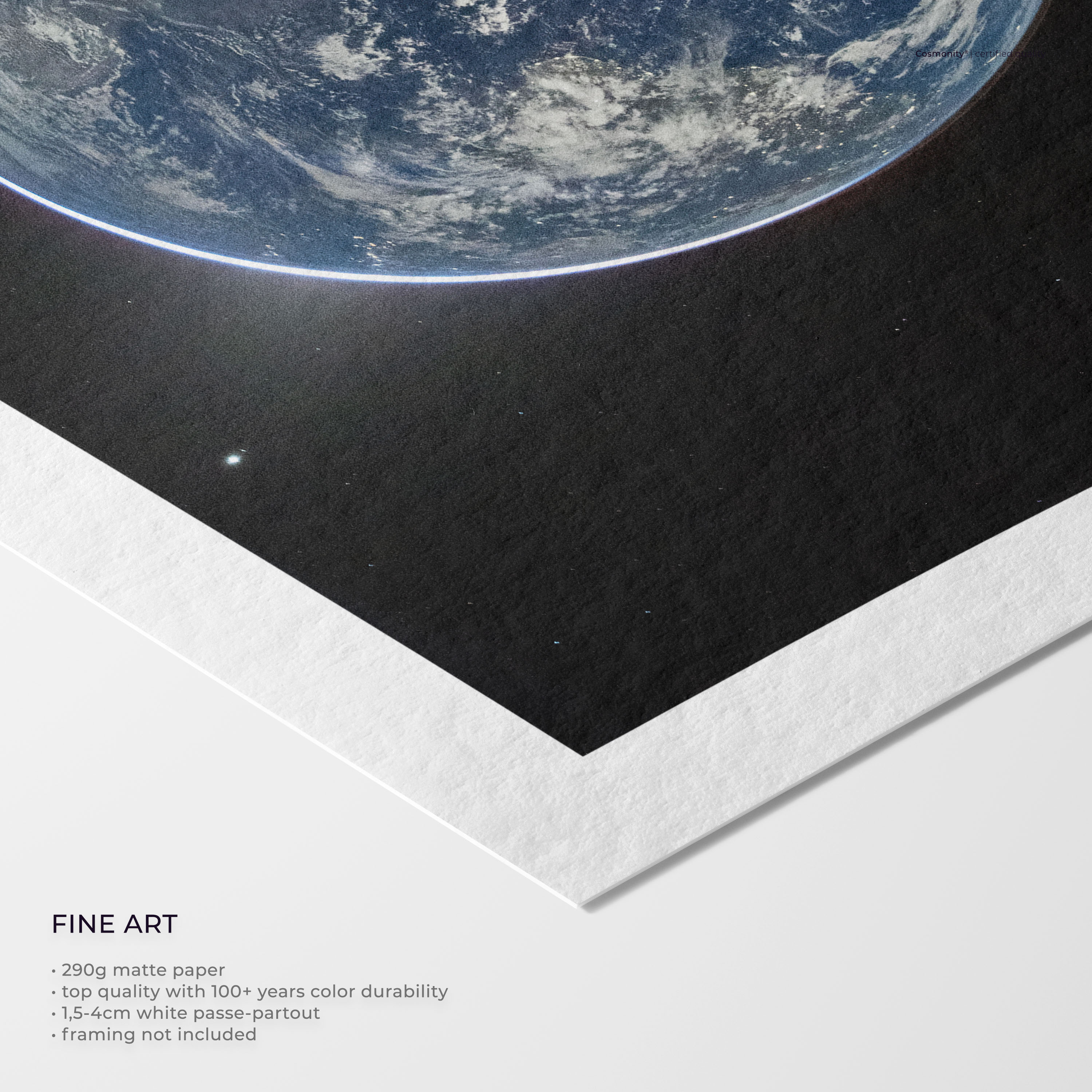 Earth by Artemis II fine art print close-up