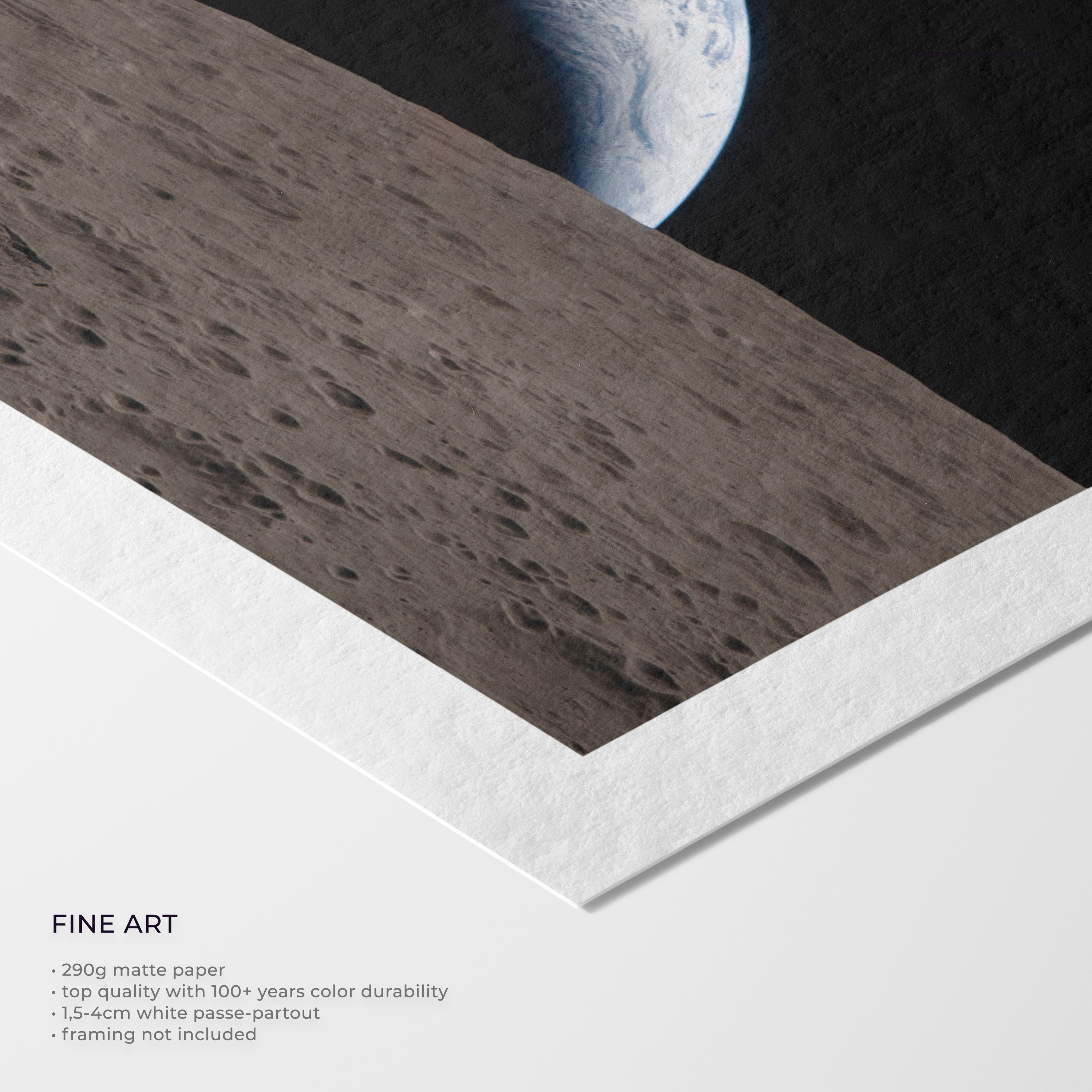 Earthset fine art print close-up