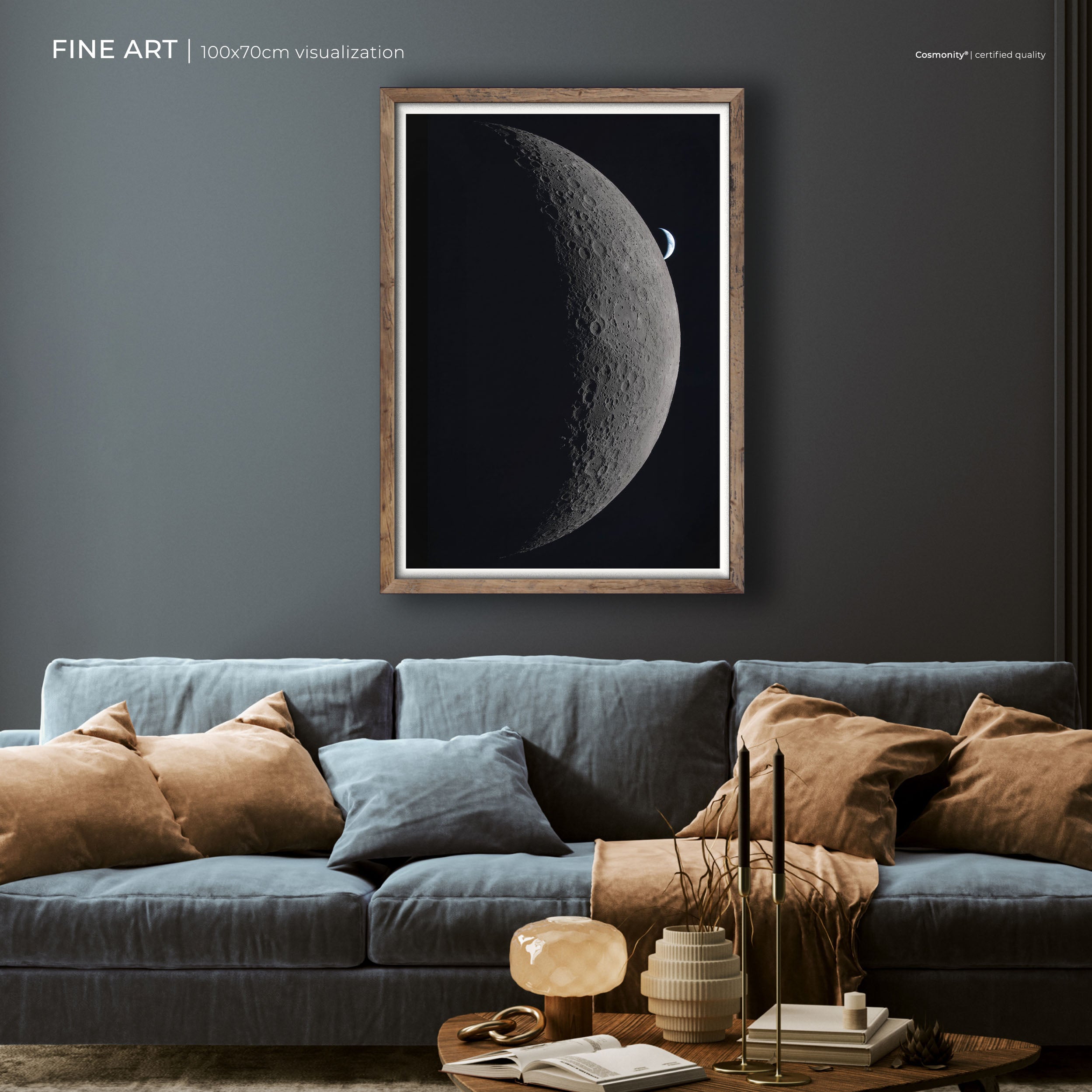 A New View of the Moon fine art room visualization