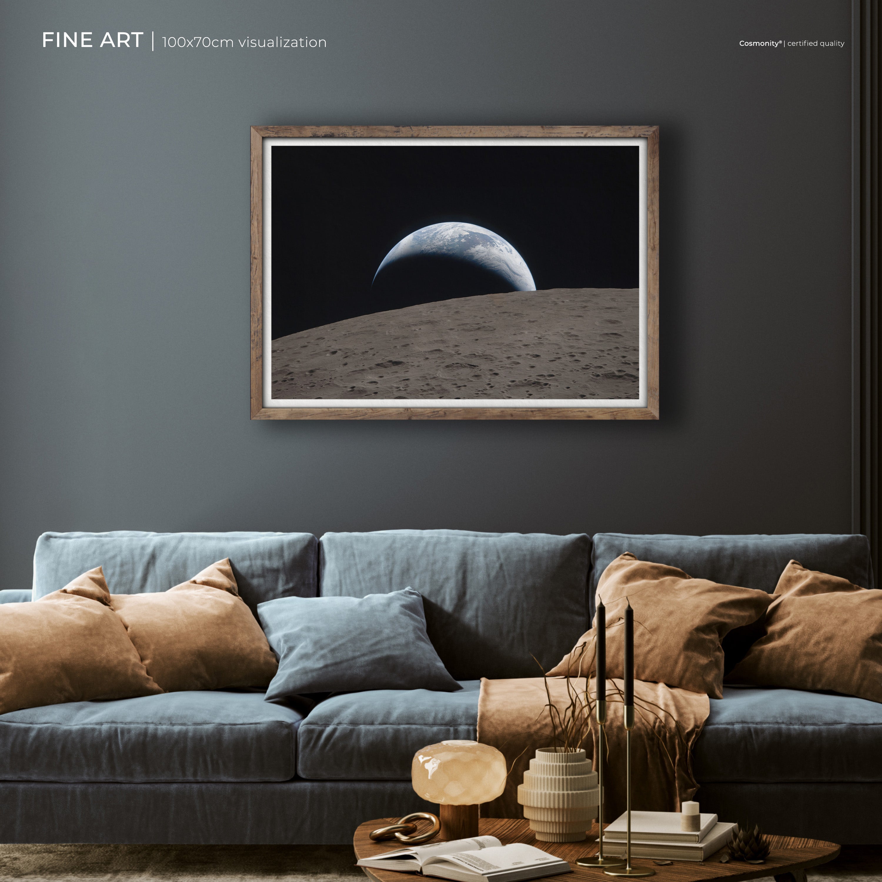 Earthset fine art room visualization