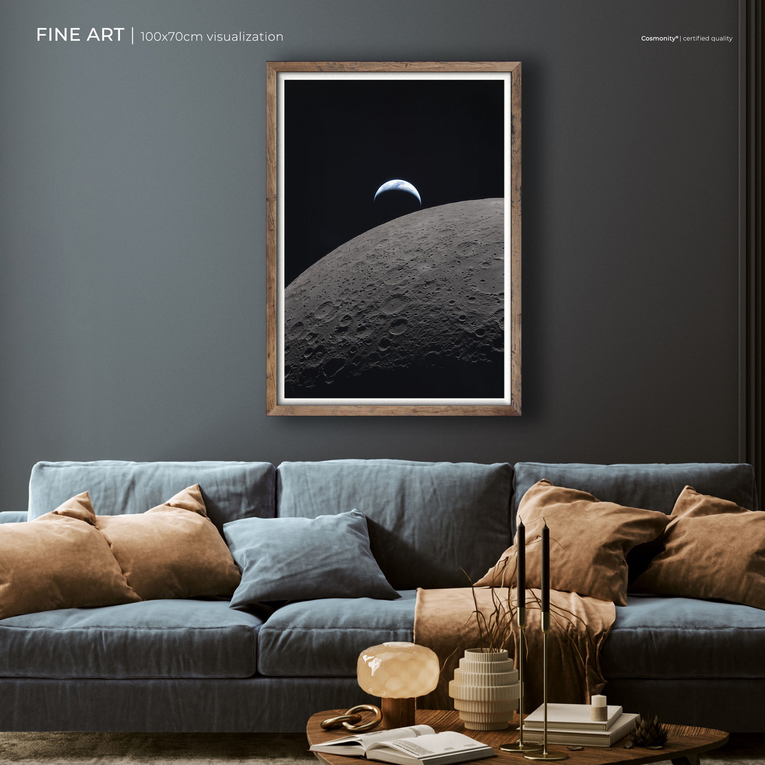 Moon and Beauty of the Earth fine art room visualization
