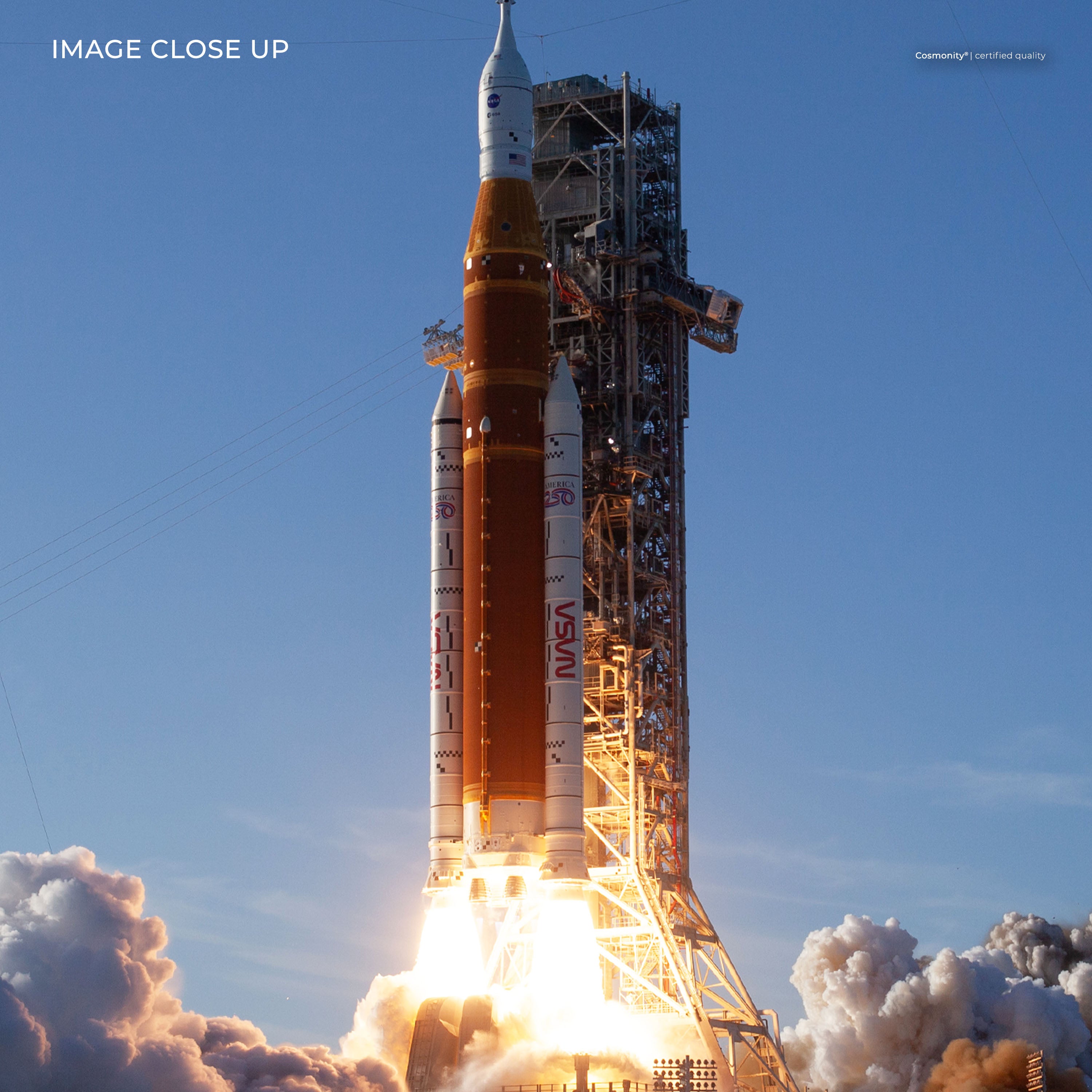 Artemis II Launch artwork close-up