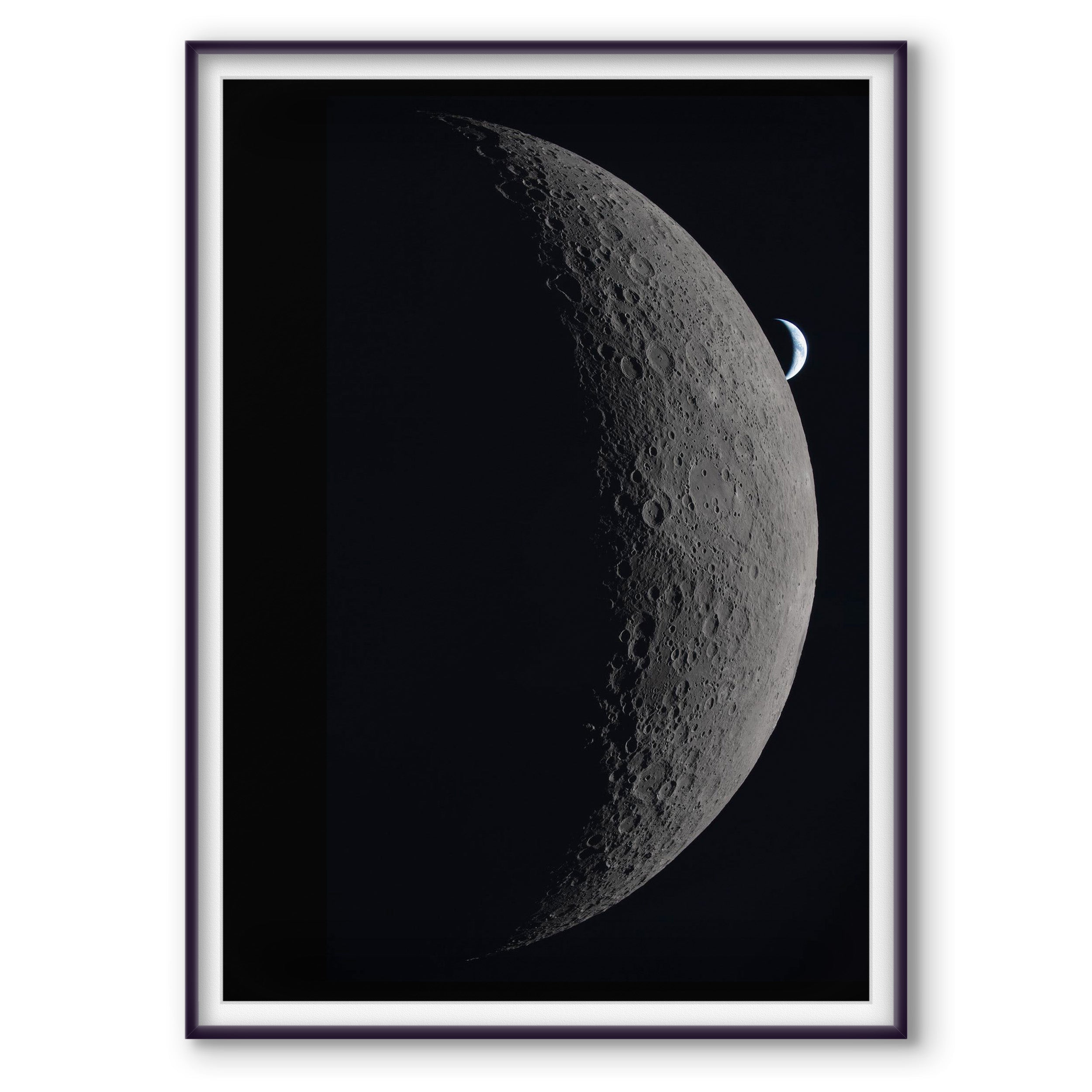 Earth setting beyond the Moon’s curved limb during Artemis II, with Orientale Basin, Hertzsprung Basin, Vavilov, and secondary crater chains visible on the lunar farside.