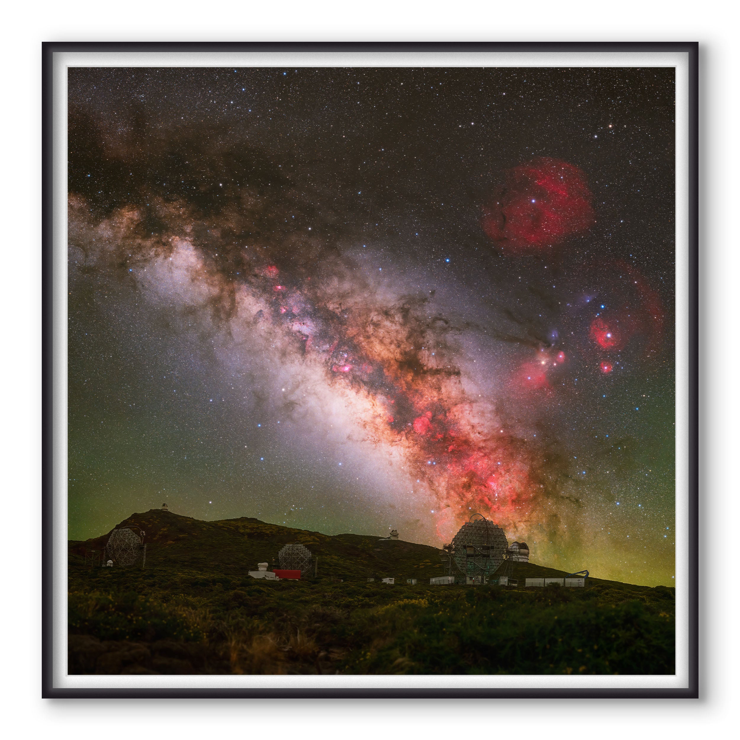 Milky Way over Magic Telescopes