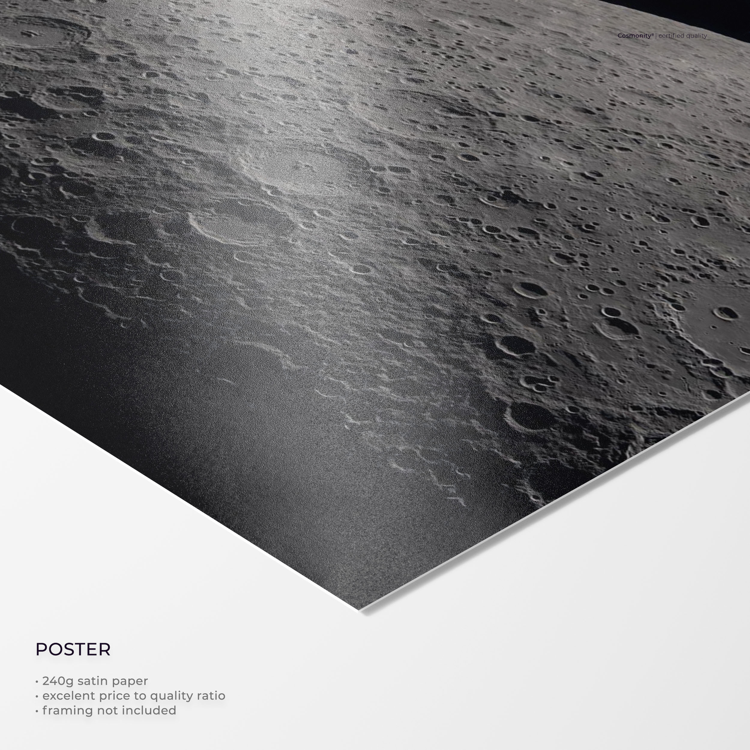 Moon and Beauty of the Earth poster print close-up