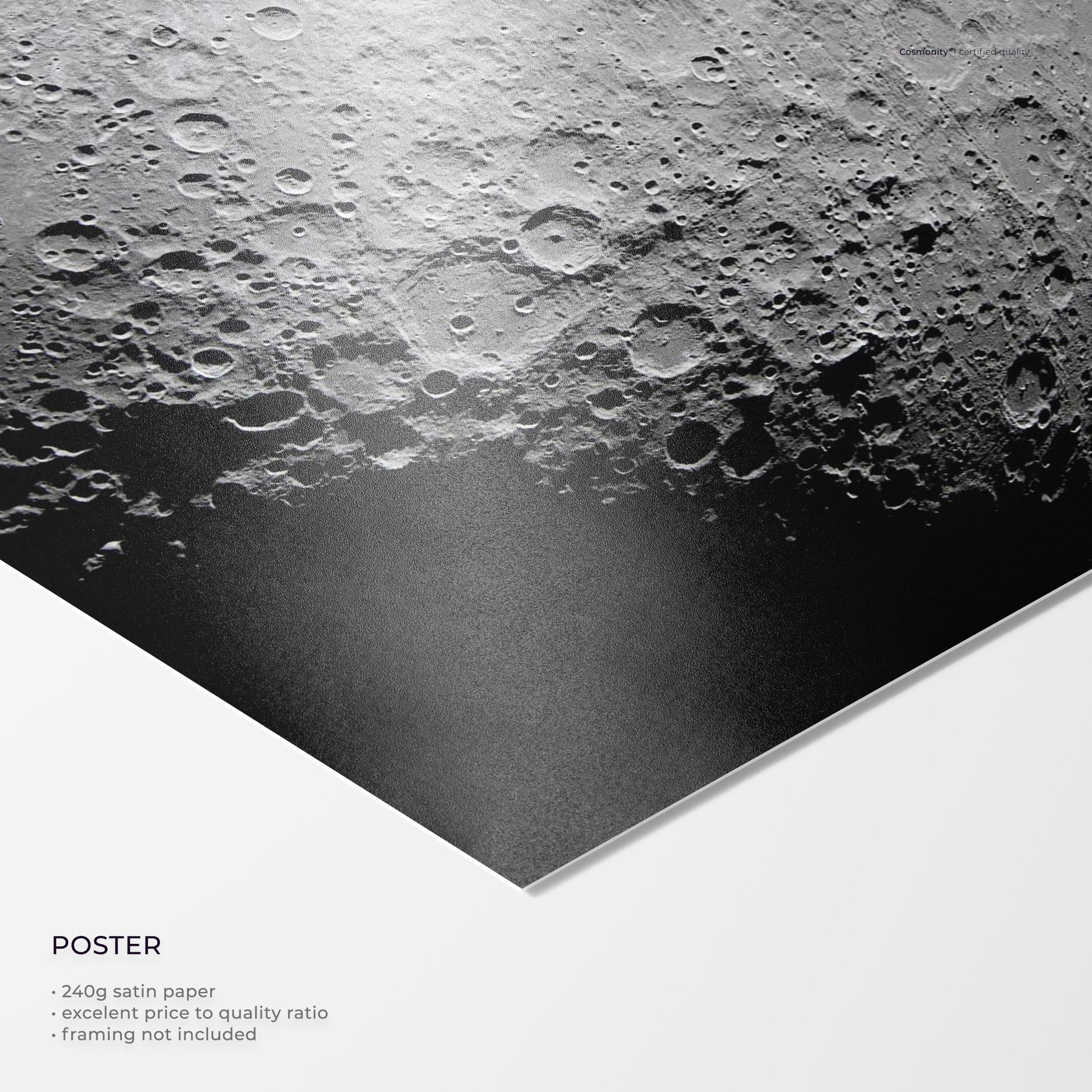 Orientale Basin at the Edge of Light poster print close-up
