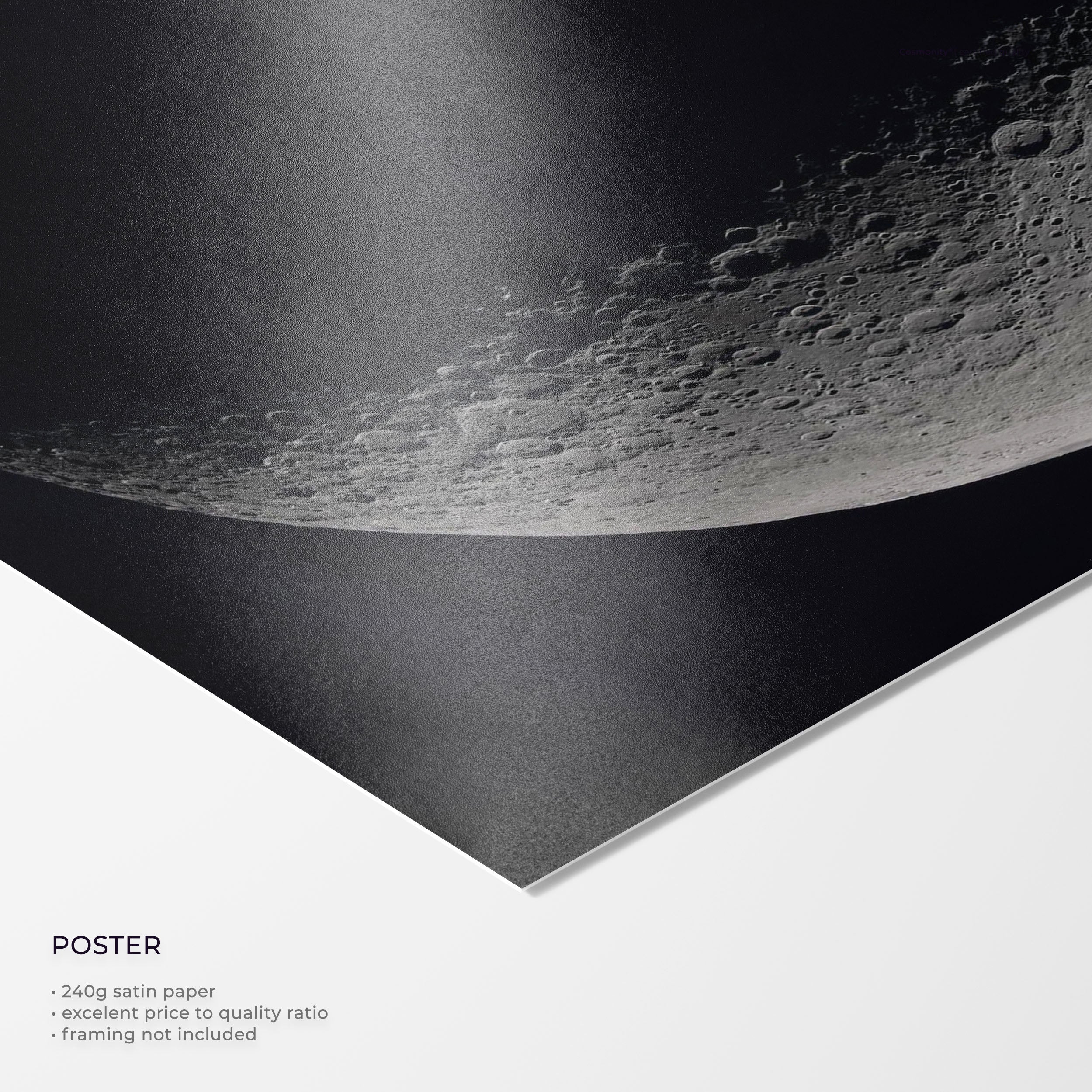 A New View of the Moon poster print close-up