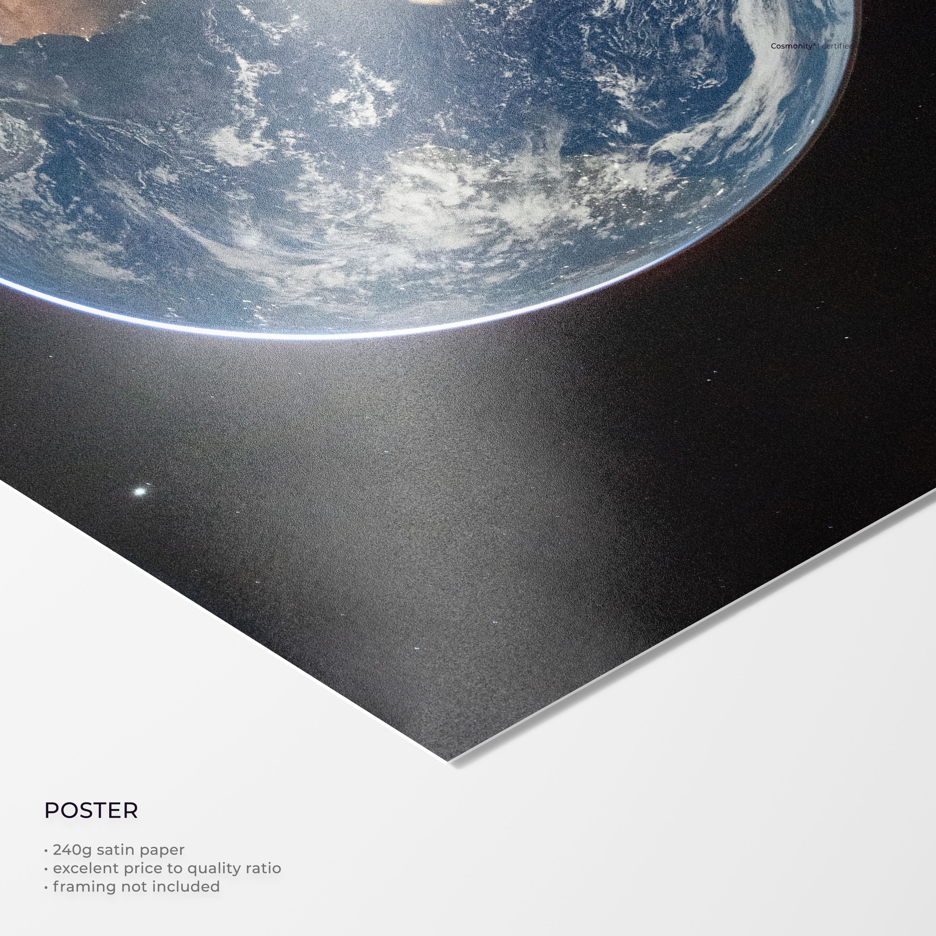 Earth by Artemis II poster print close-up