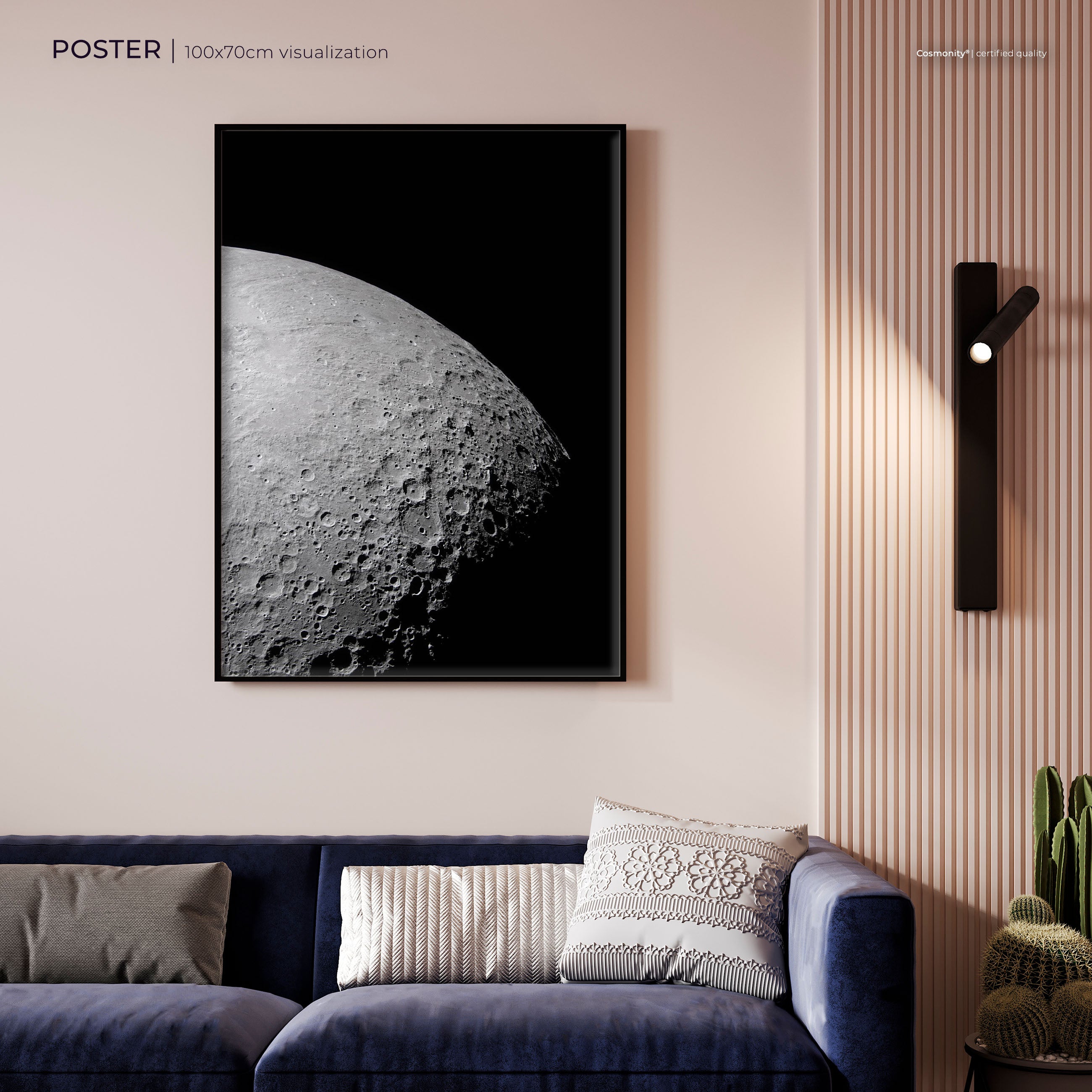 Orientale Basin at the Edge of Light poster room visualization