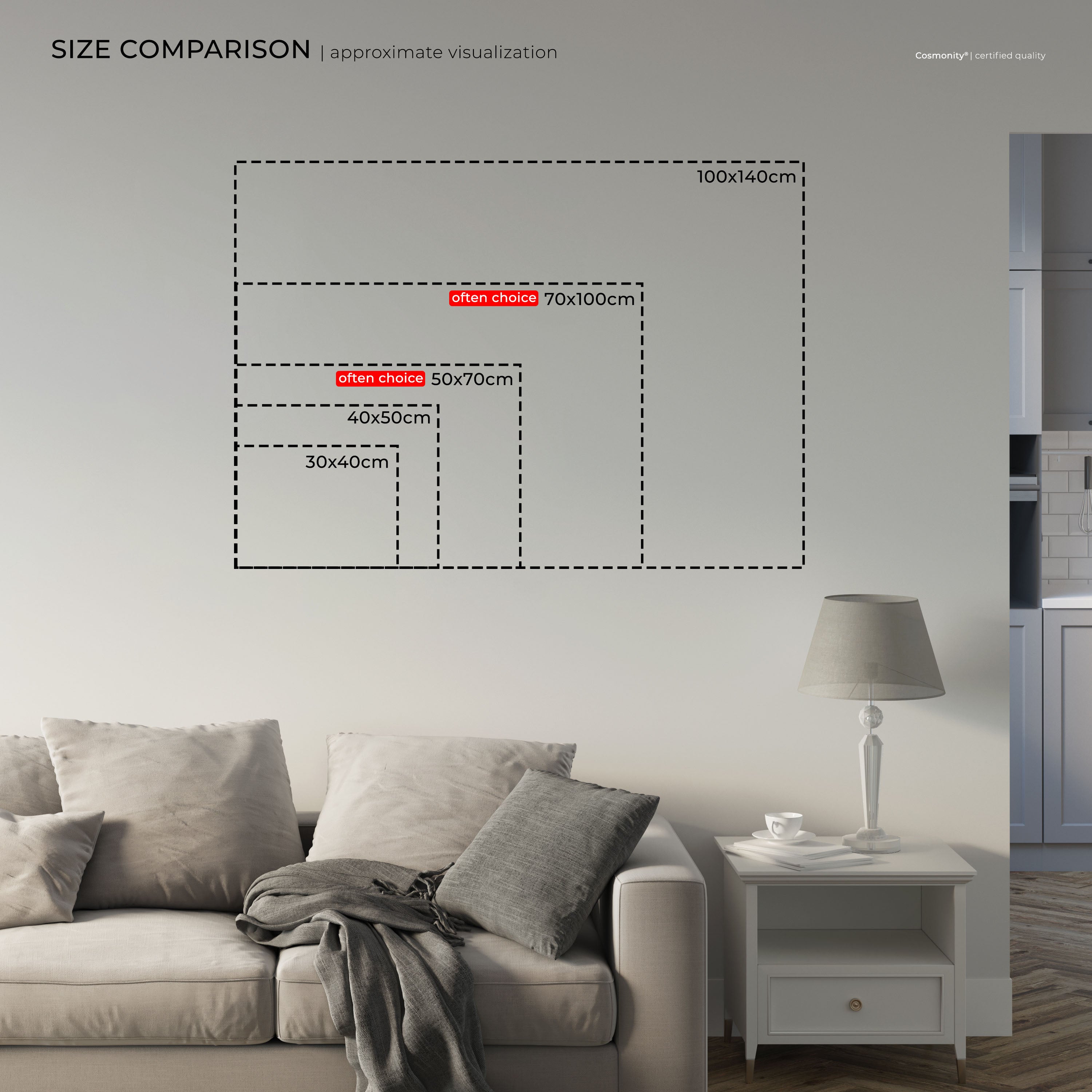 Earth by Artemis II print size guide