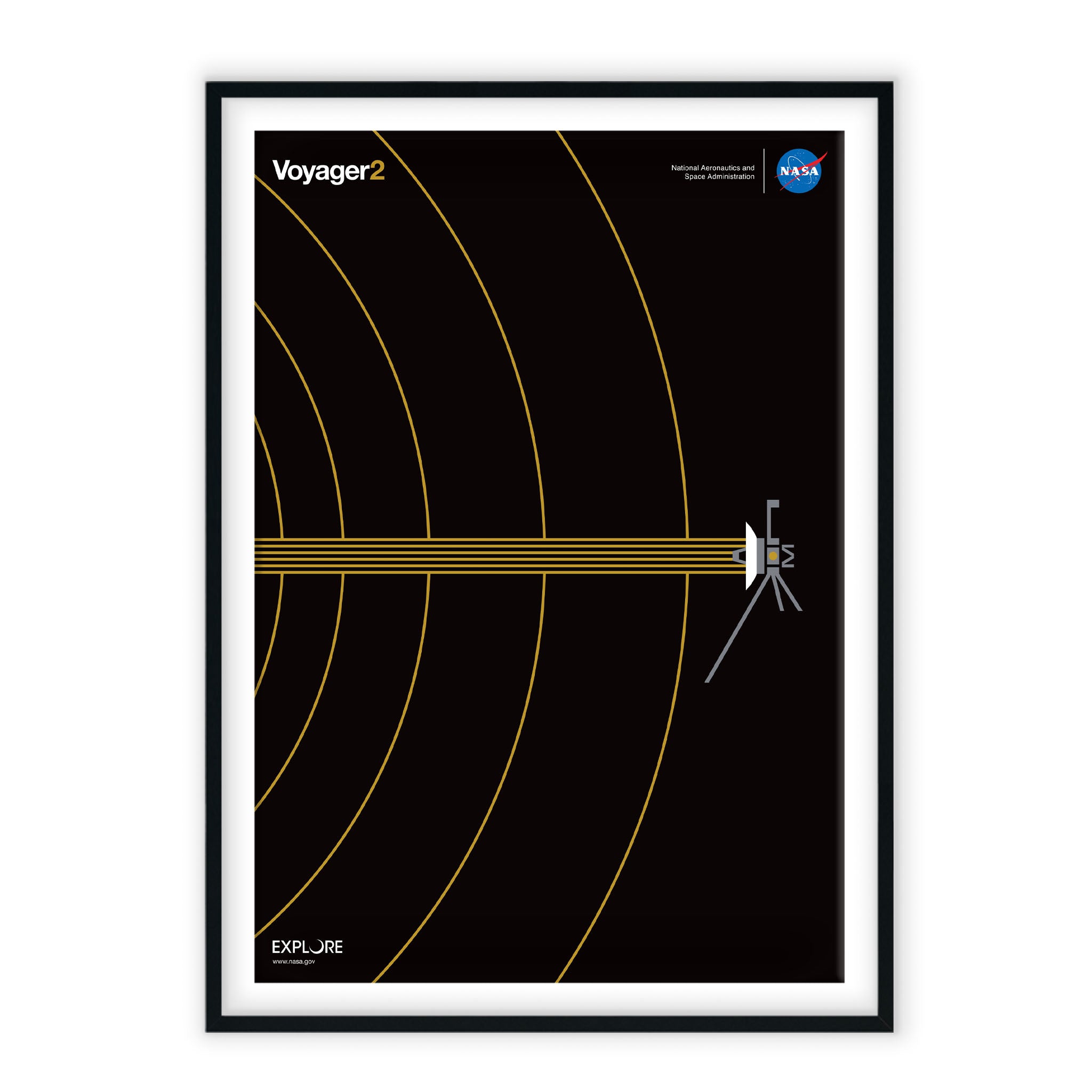 Voyager Interstellar Gold - NASA Poster