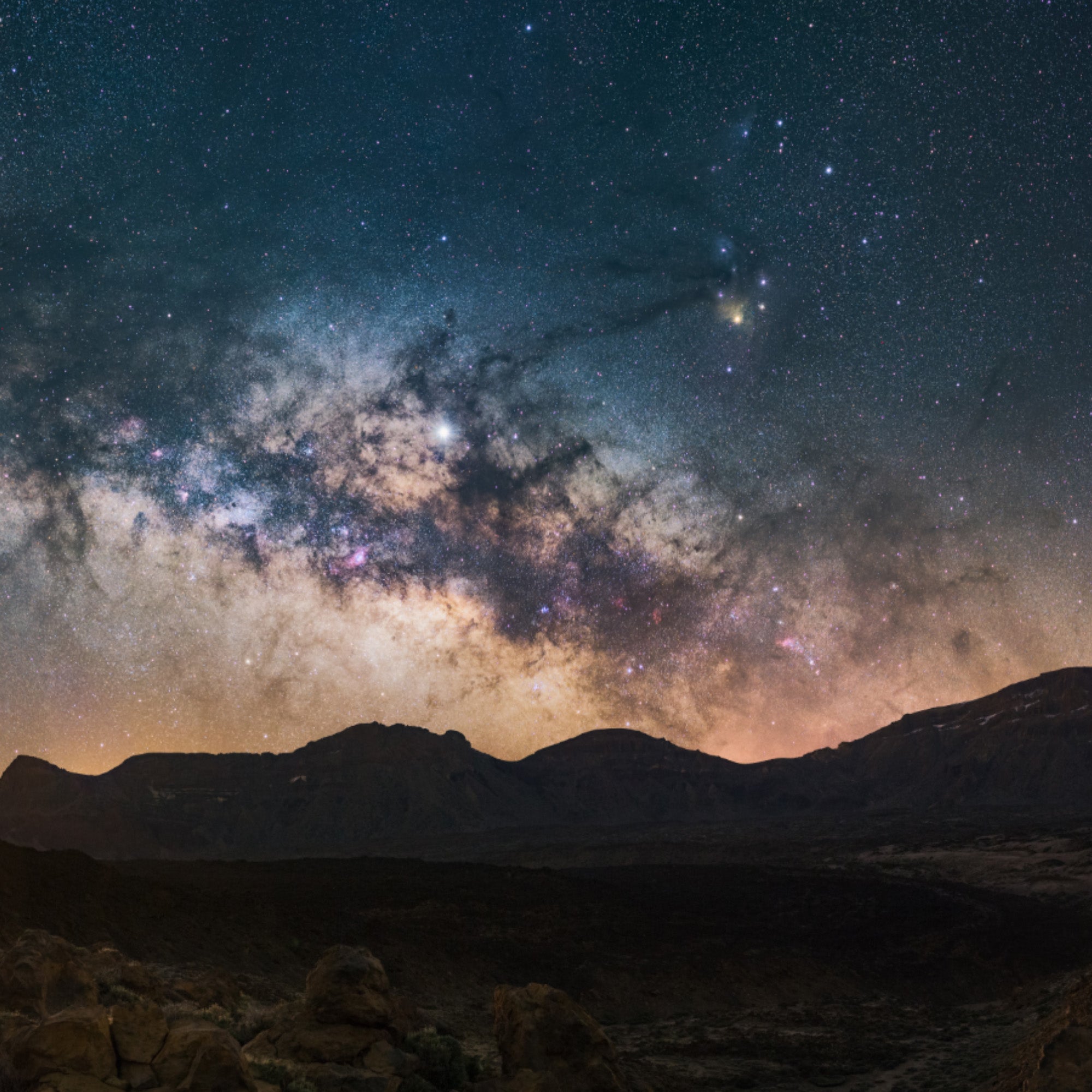 Droga Mleczna nad Las Canadas del Teide na Teneryfie