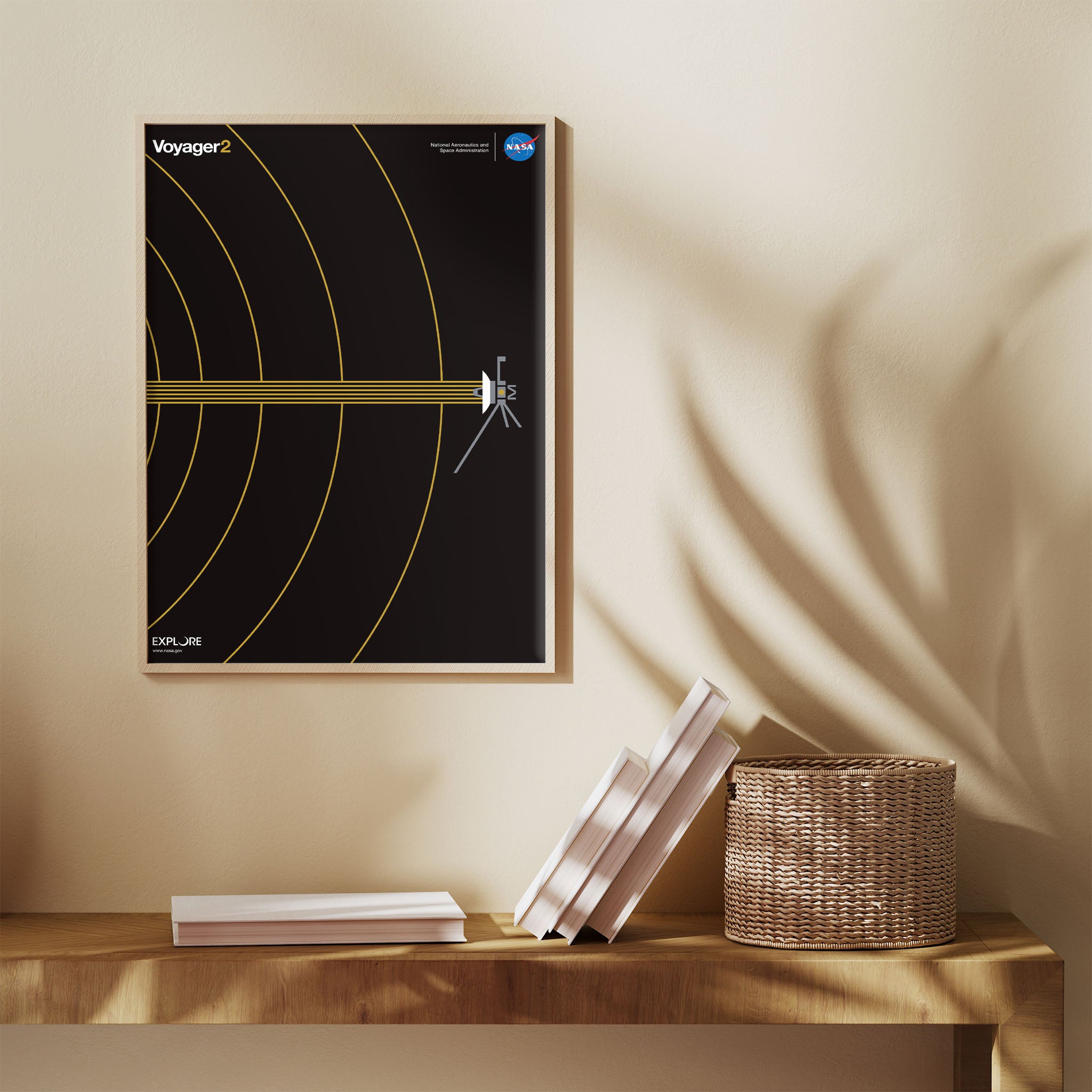 Voyager Interstellar Gold - NASA Poster