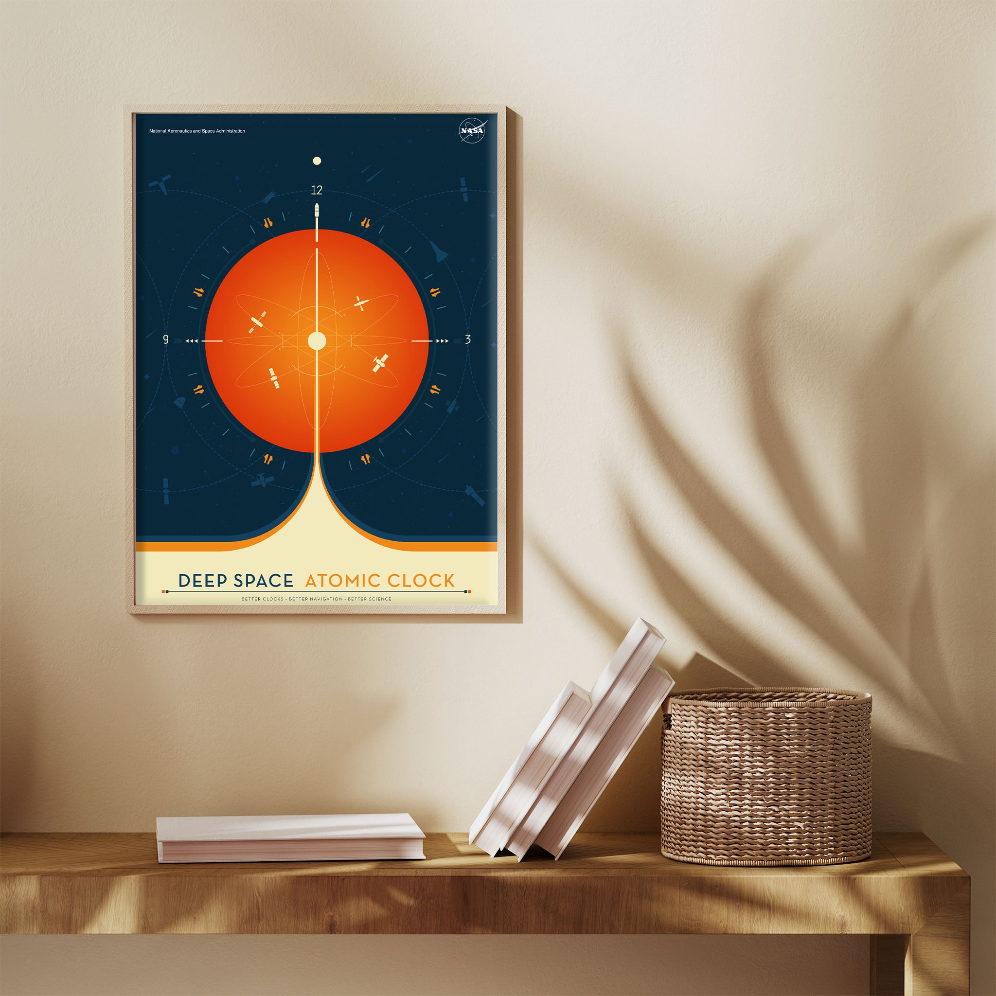 Atomic Clock Orange - Plakat NASA