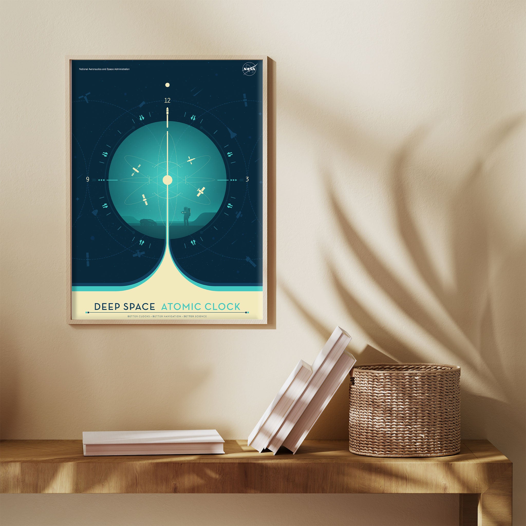 Atomic Clock Blue -  Plakat NASA