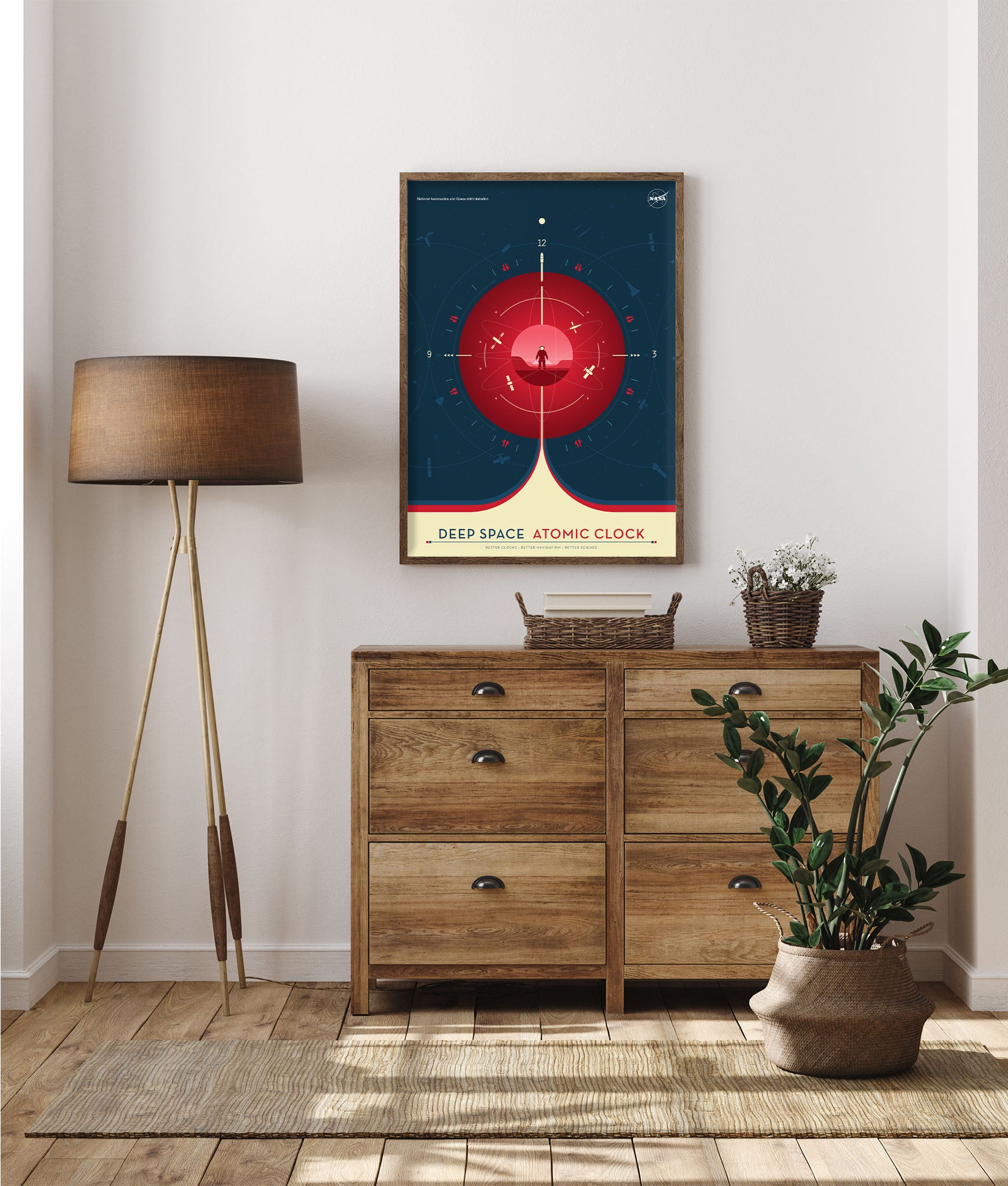 Atomic Clock Red - Plakat NASA