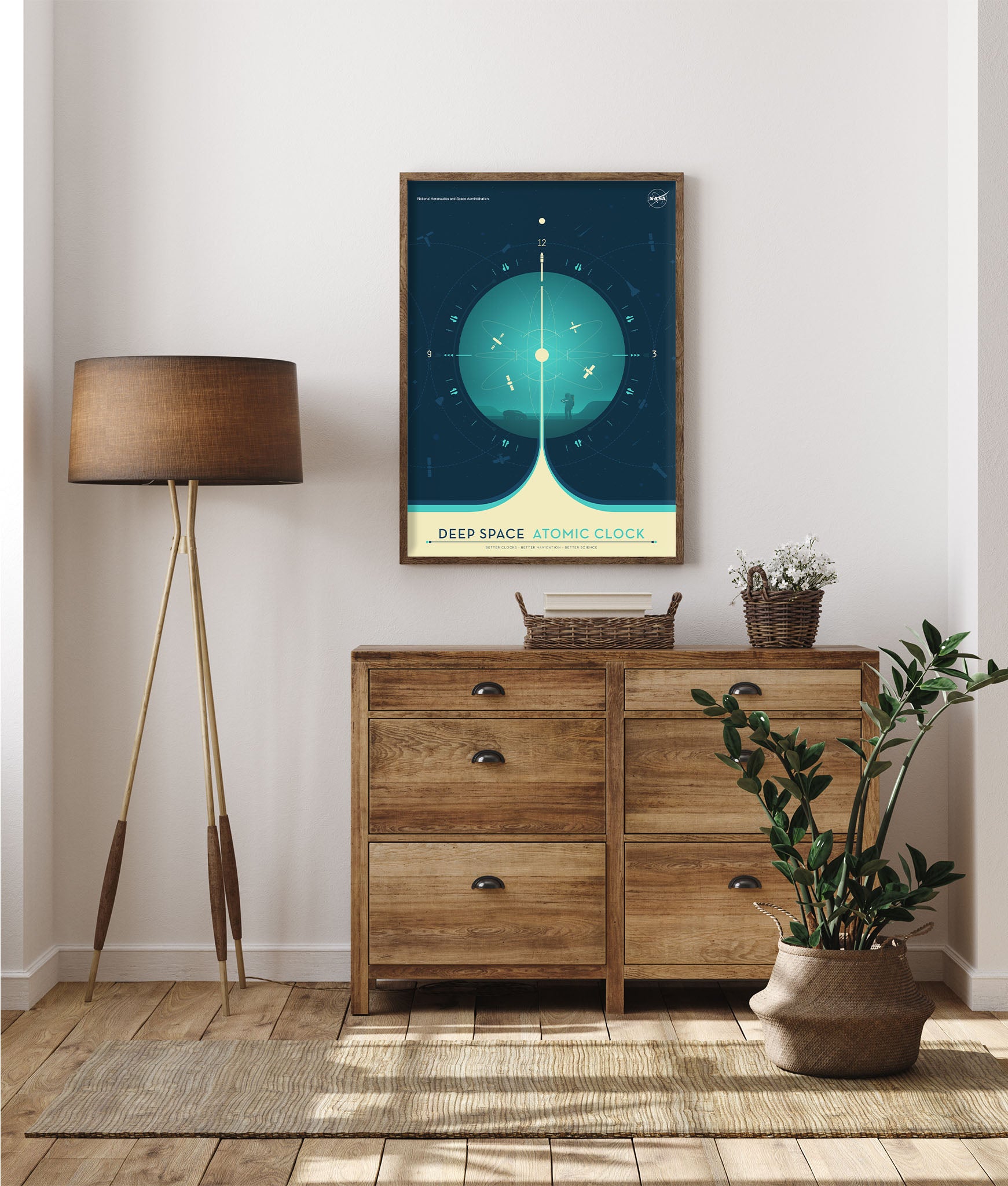 Atomic Clock Blue -  Plakat NASA