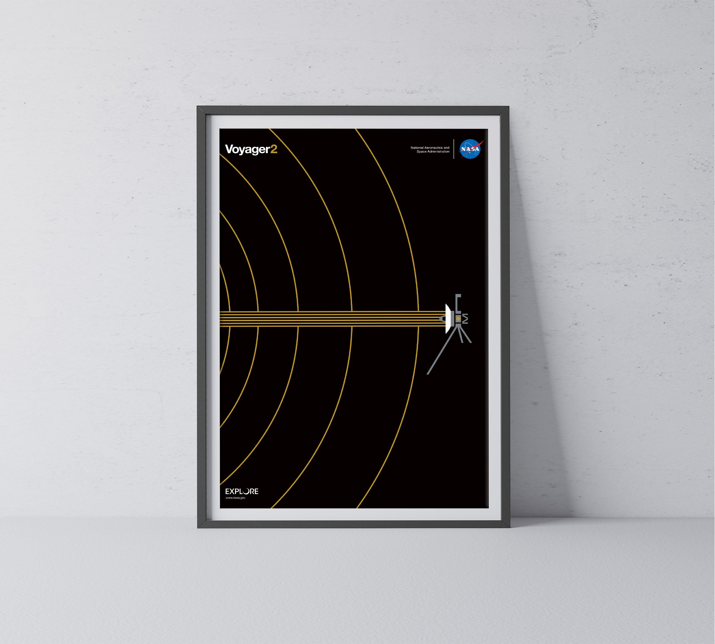 Voyager Interstellar Gold -  Plakat NASA