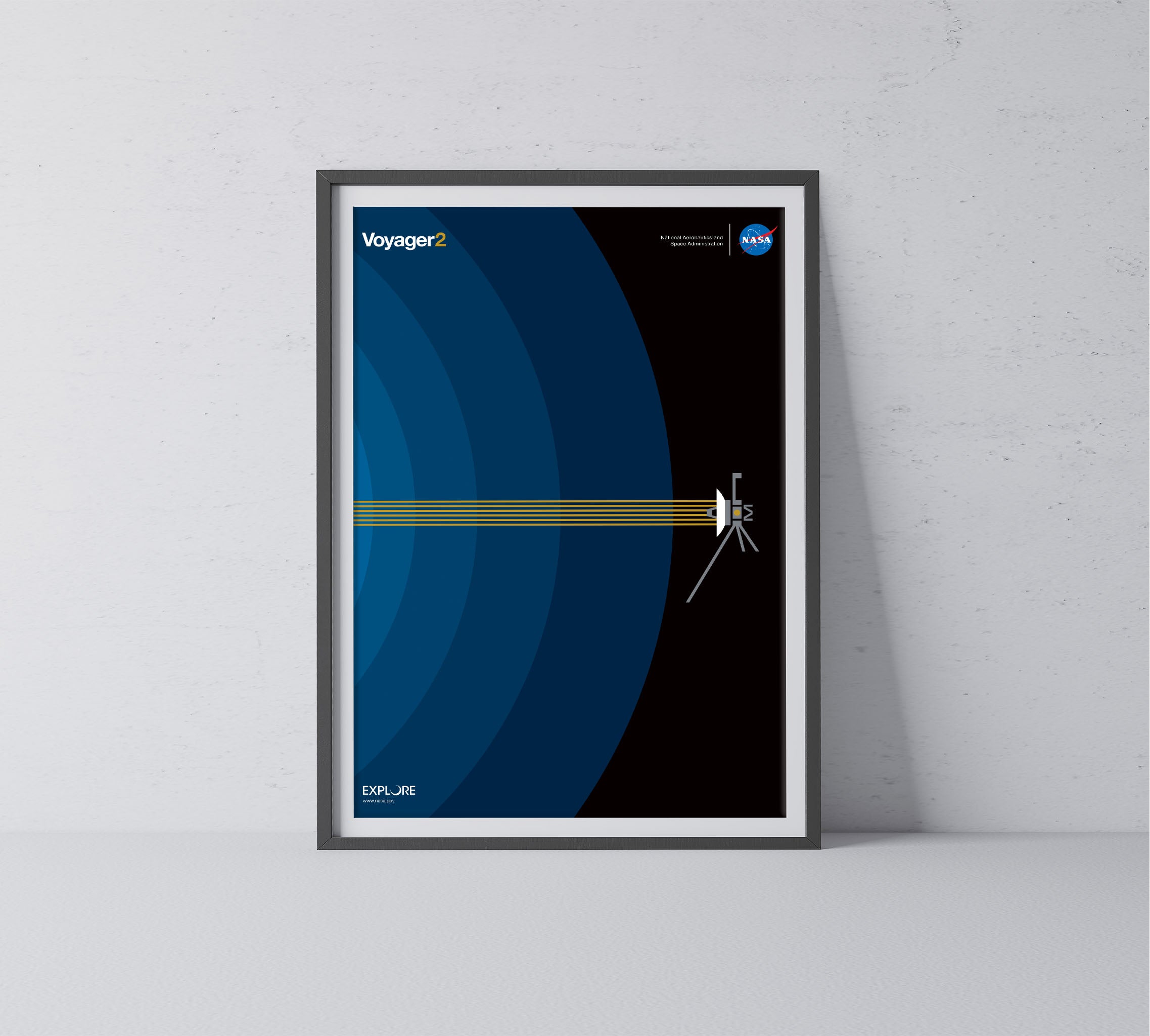 Voyager Interstellar Blue -  Plakat NASA