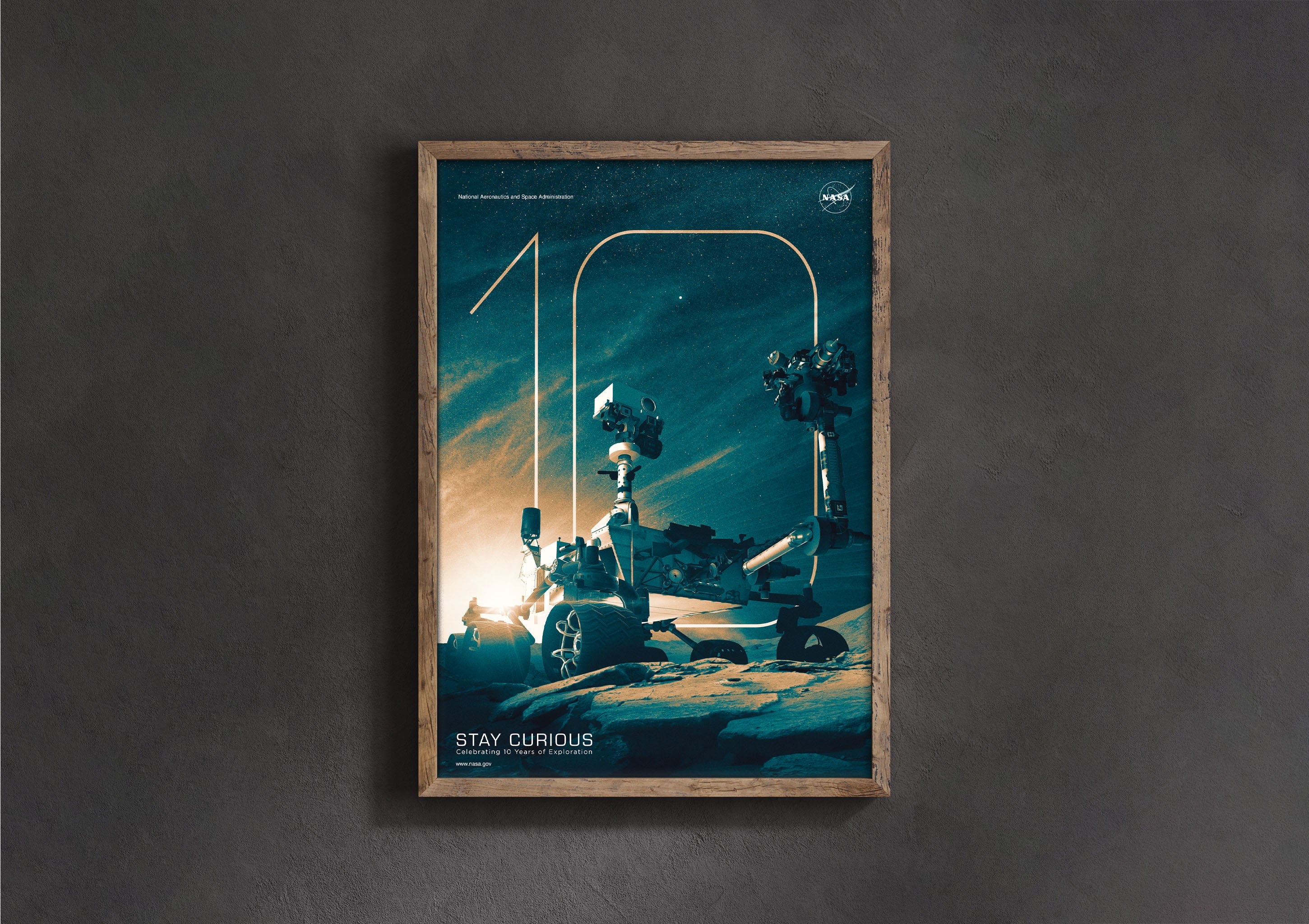 10 years of Curiosity on Mars - NASA Posters - 2 Sheets