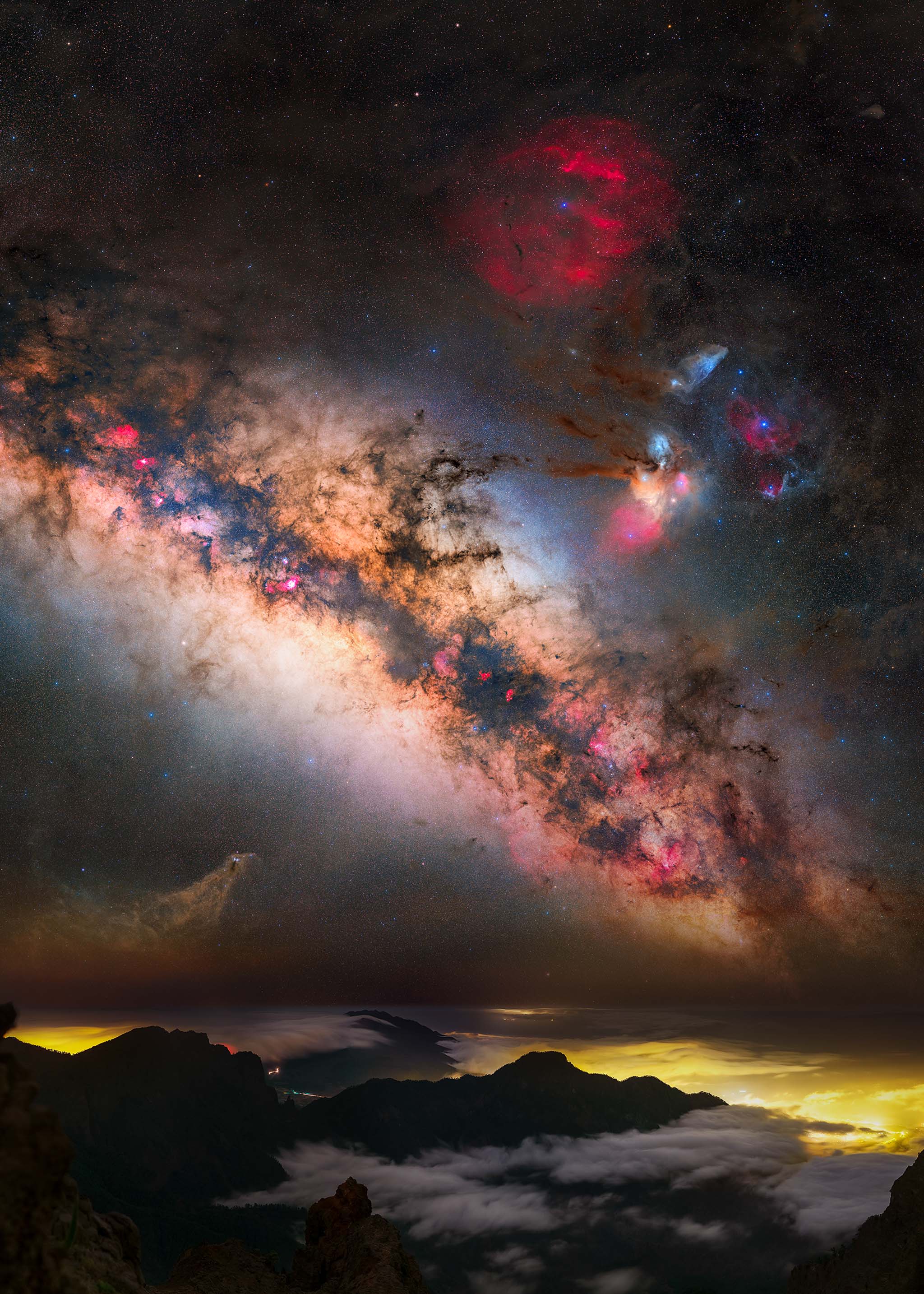 Half gigapixel Milky Way over La Palma