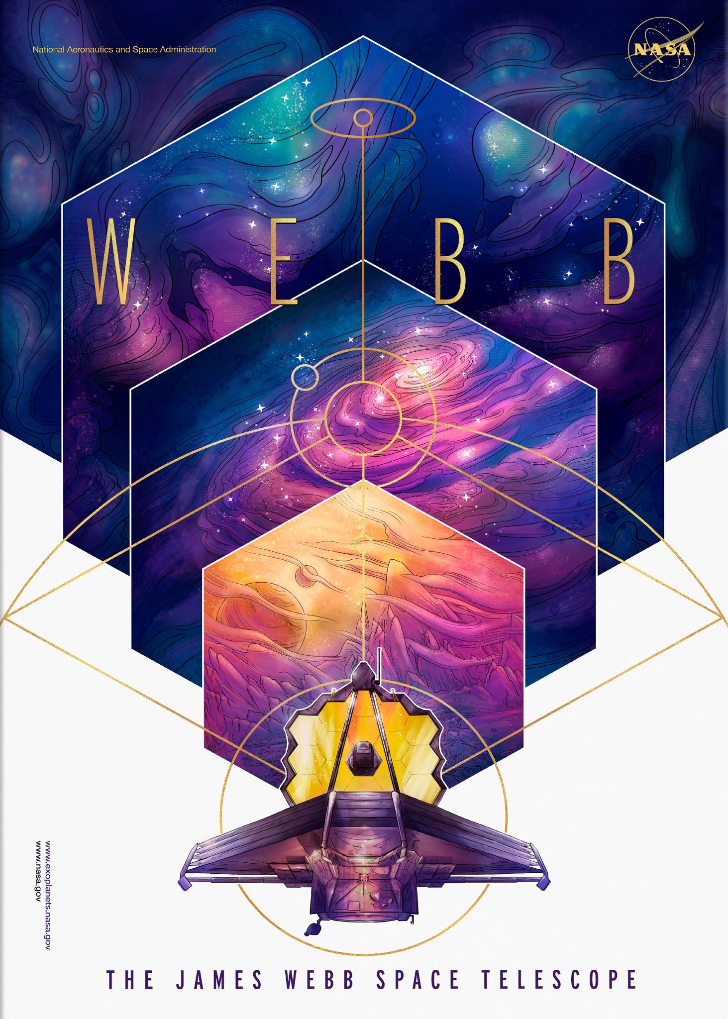 Kosmiczny Teleskop Jamesa Webba Plakat NASA