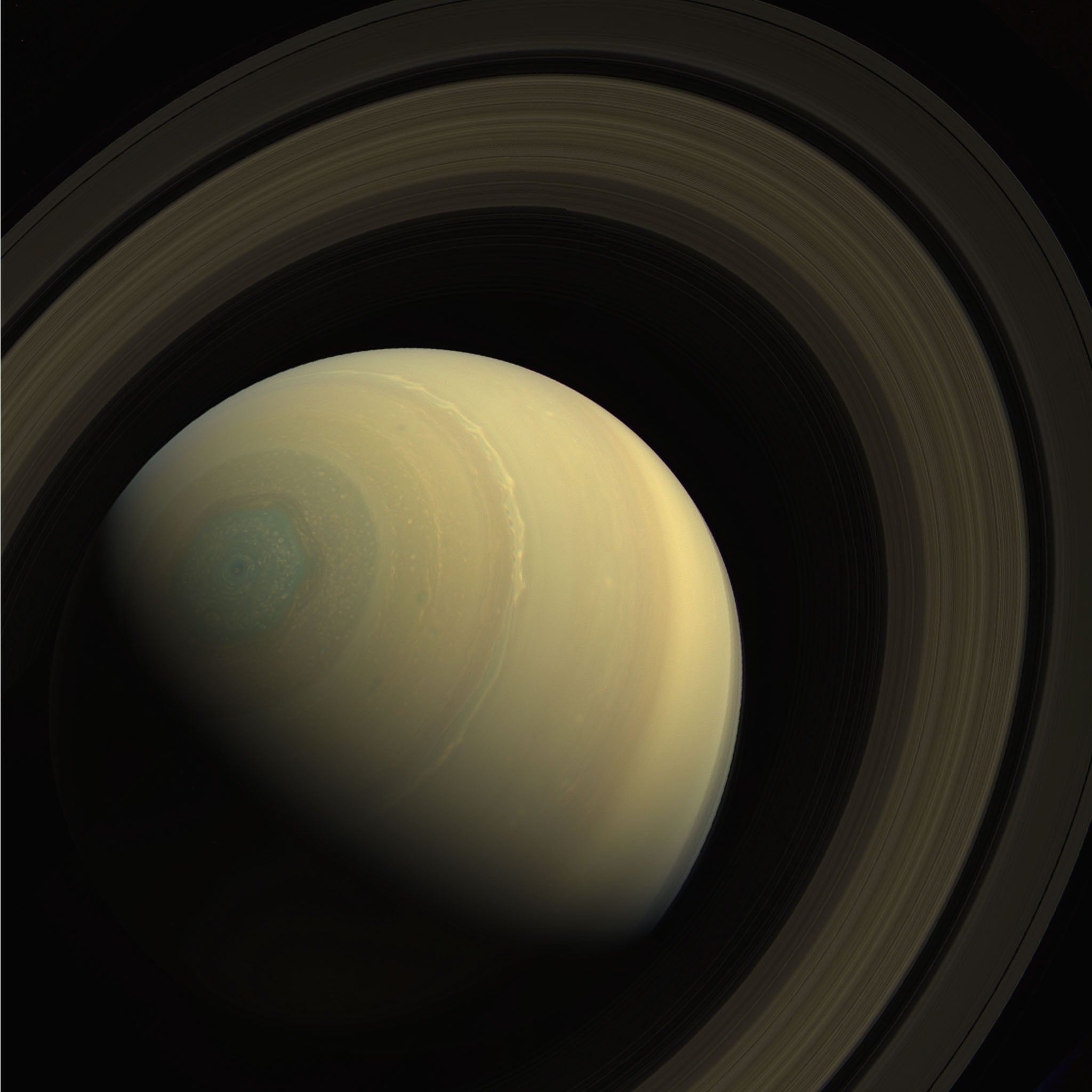 Saturn from the top