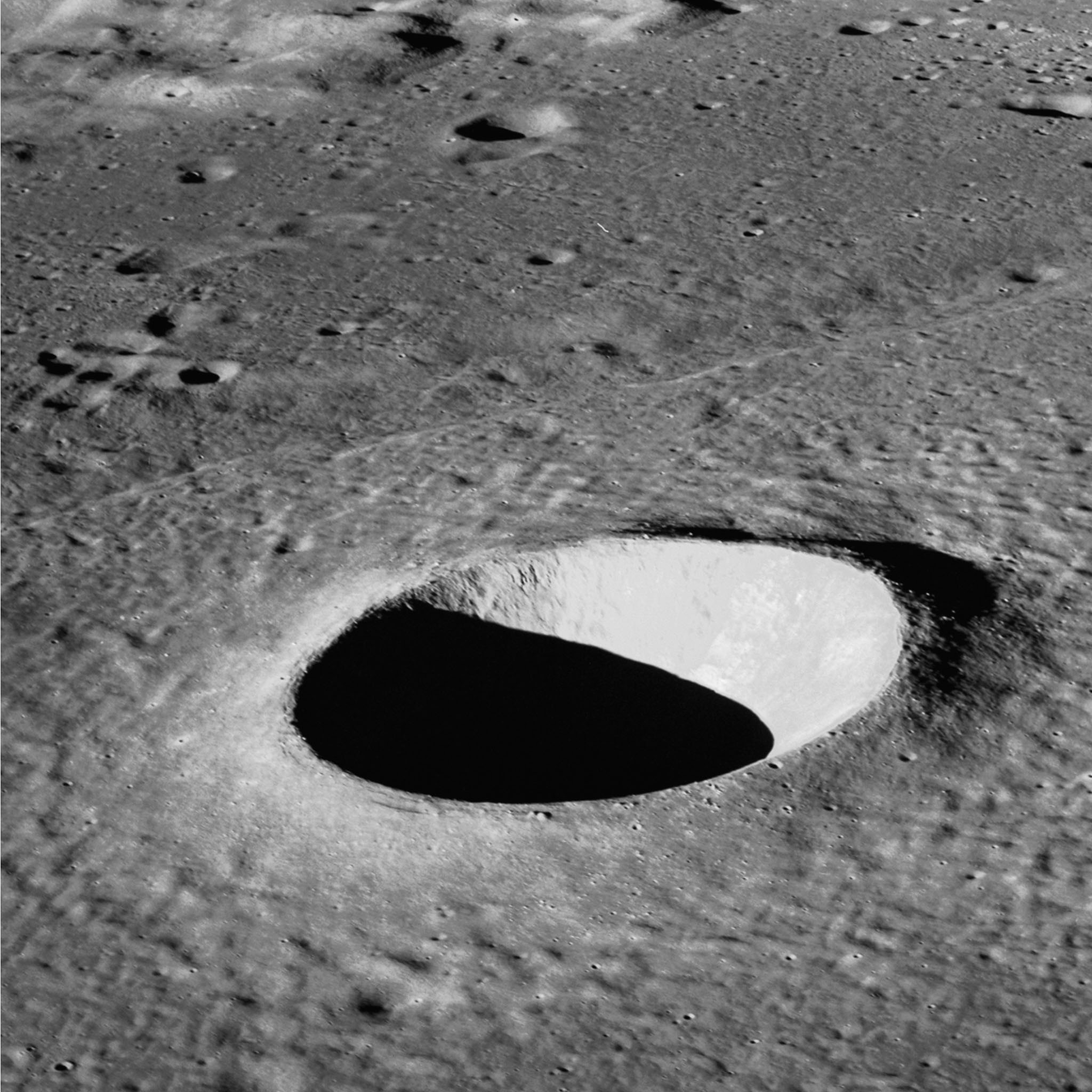 Hole on the Moon - Moltke Crater