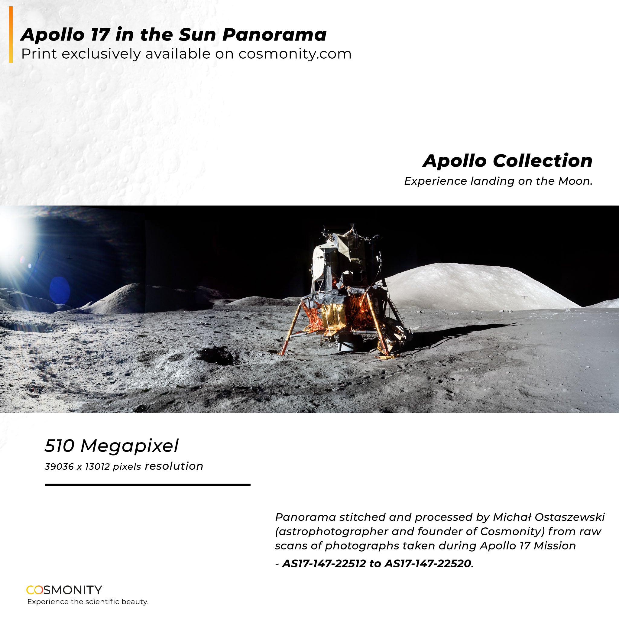 Apollo 17 in the Sun Panorama